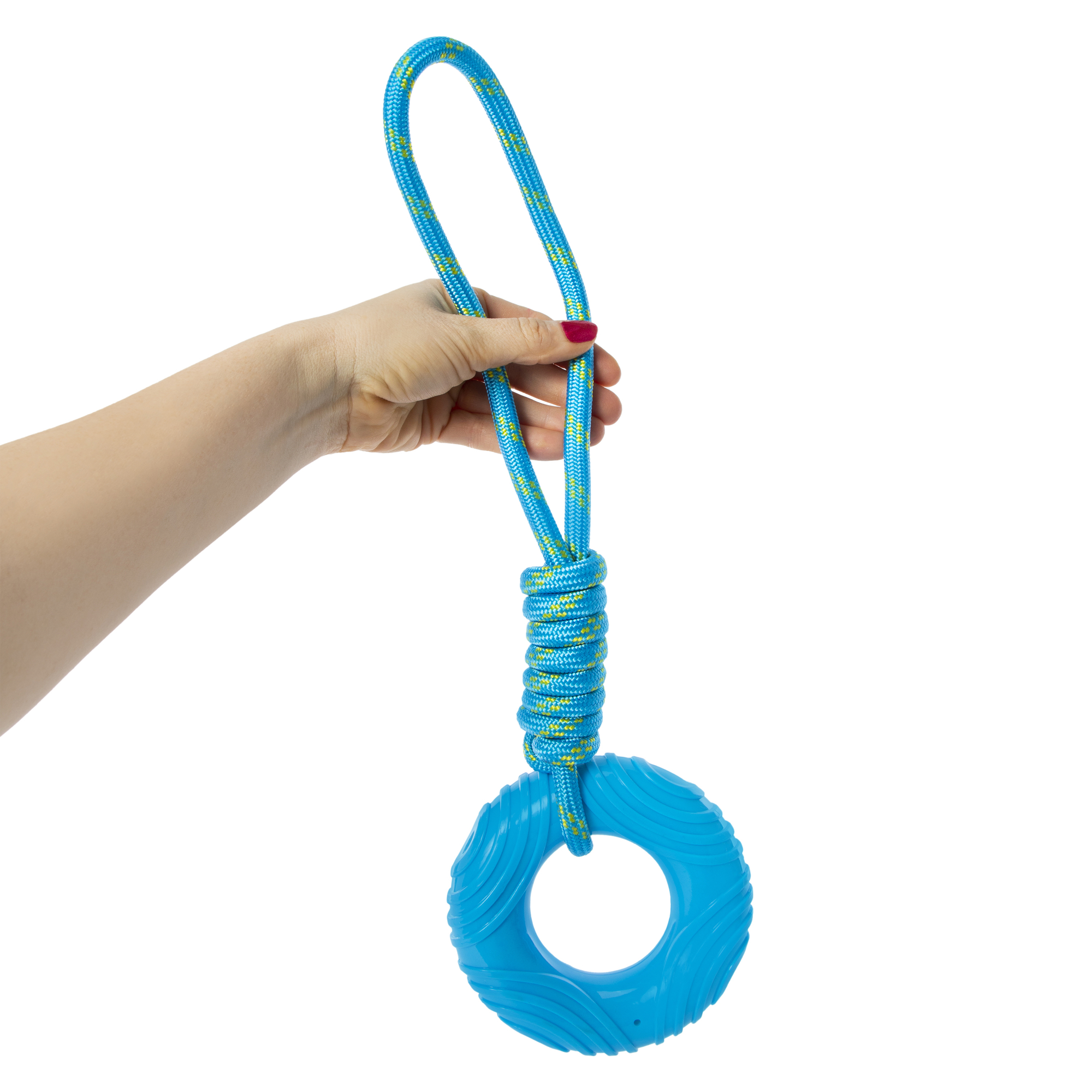 donut & rope dog toy