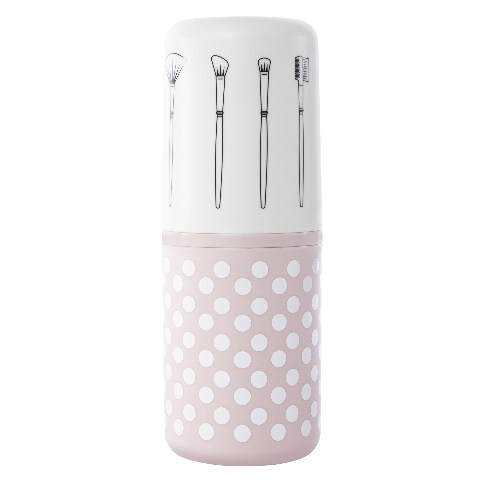 travel makeup brush holder with lid | Five Belo