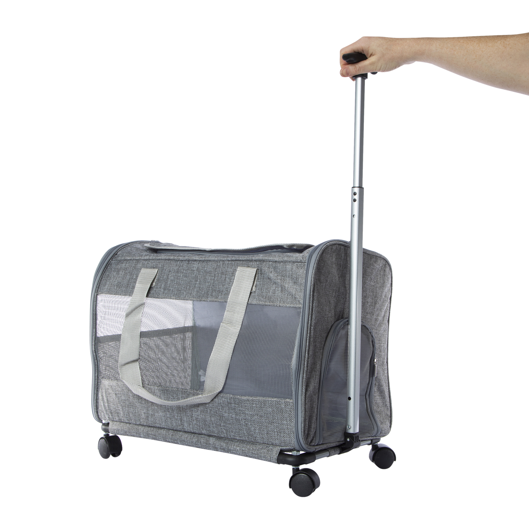 rolling pet carrier for pets up to 25lbs