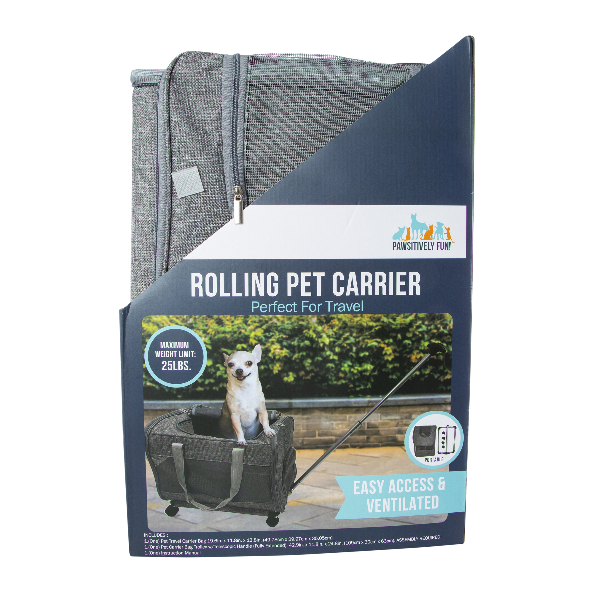 rolling pet carrier for pets up to 25lbs Five Below