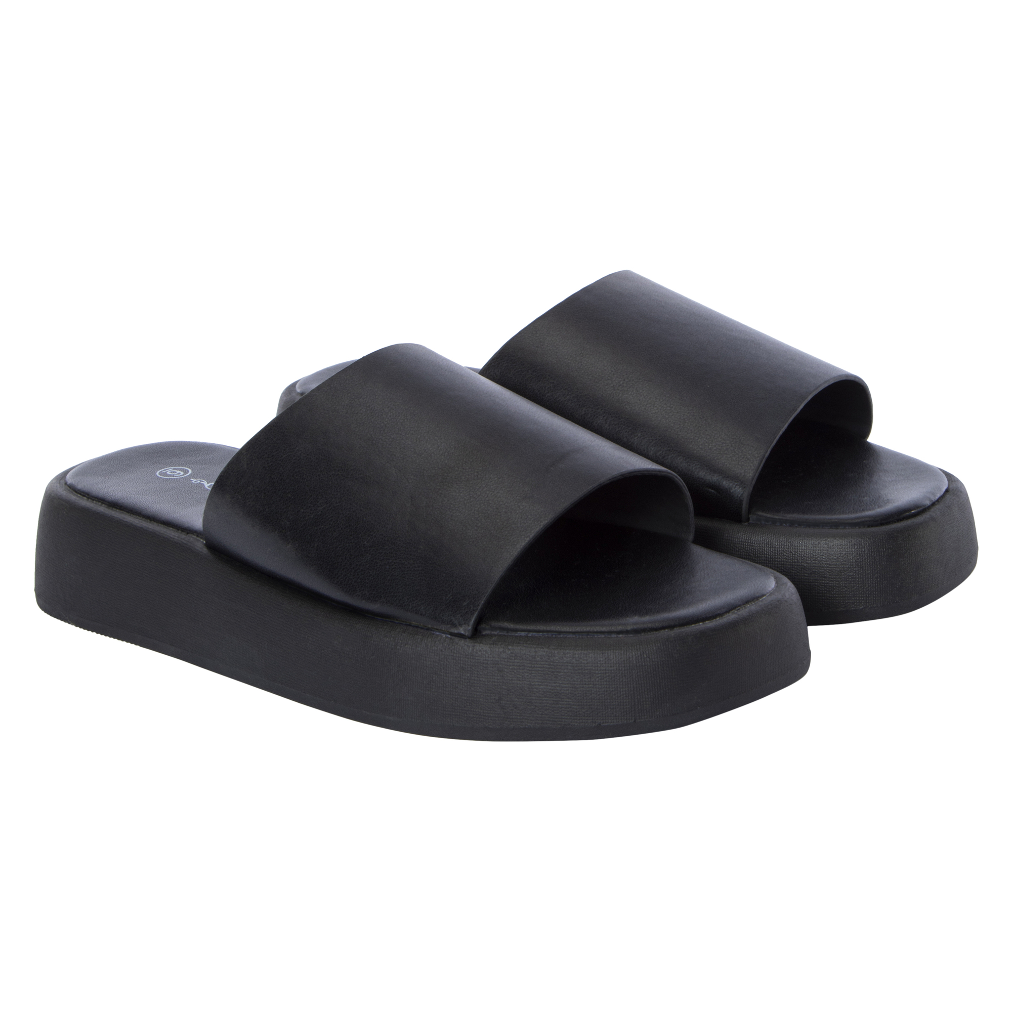 Womens Black Tommy Jeans Flatform Pool Slide Sandals | schuh