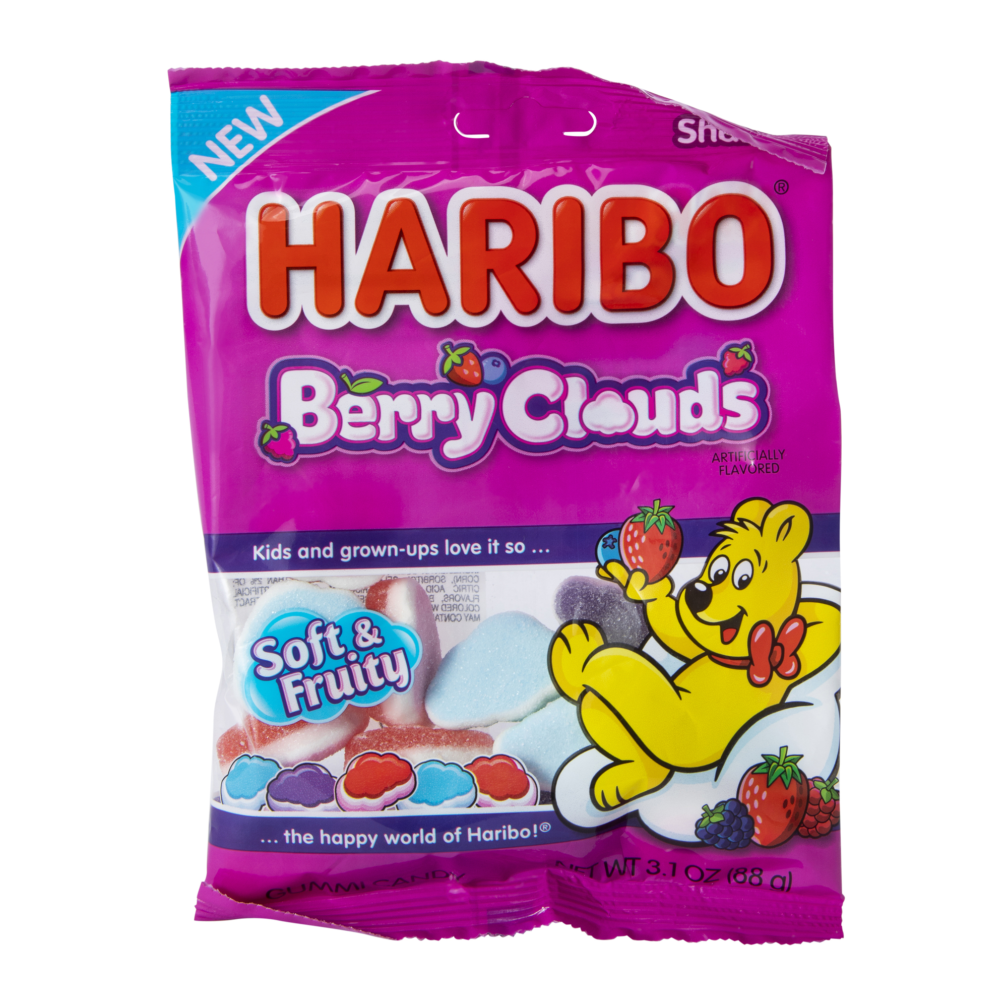 haribo® berry clouds gummi candy 3.1oz