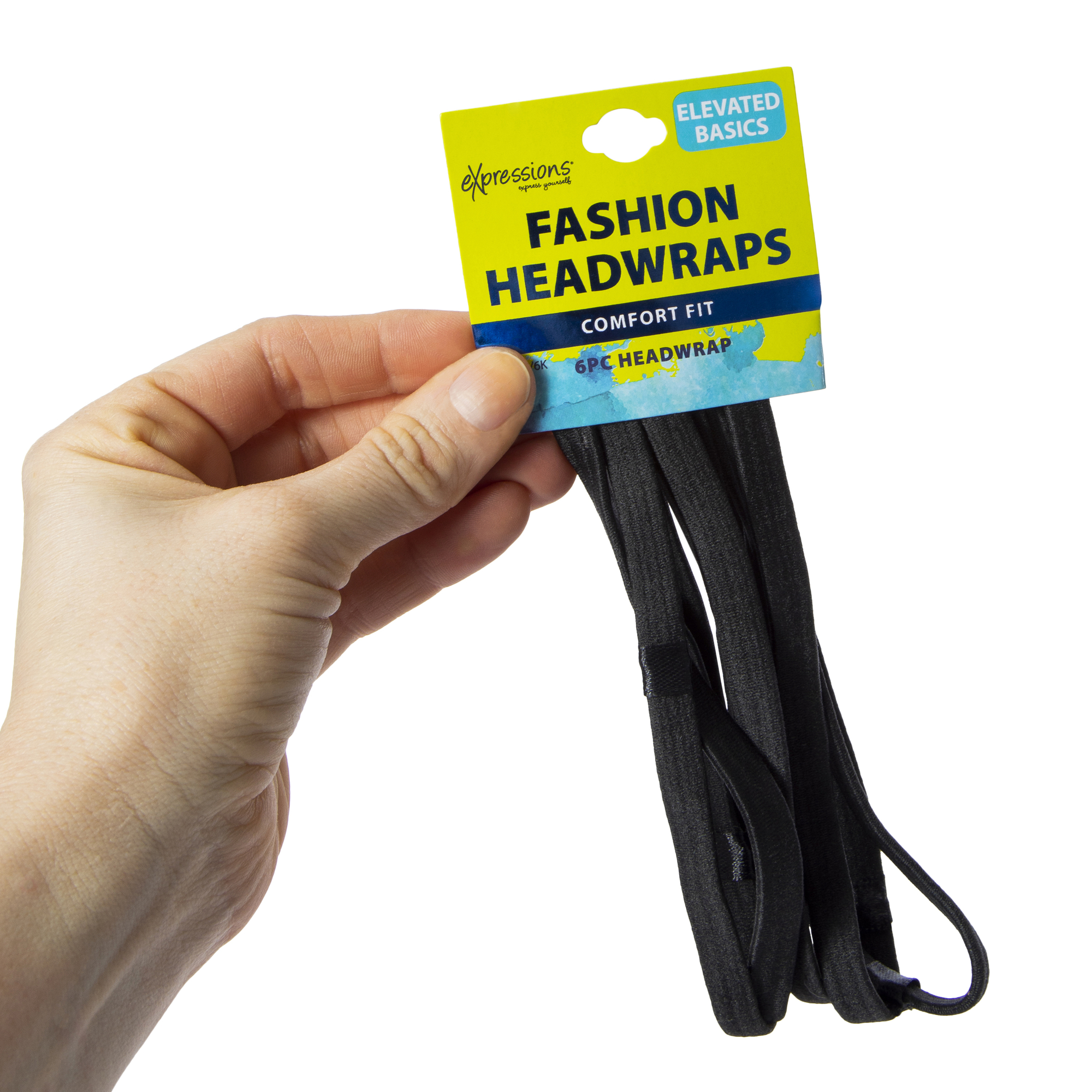 black elastic headwraps 6-count | Five Below