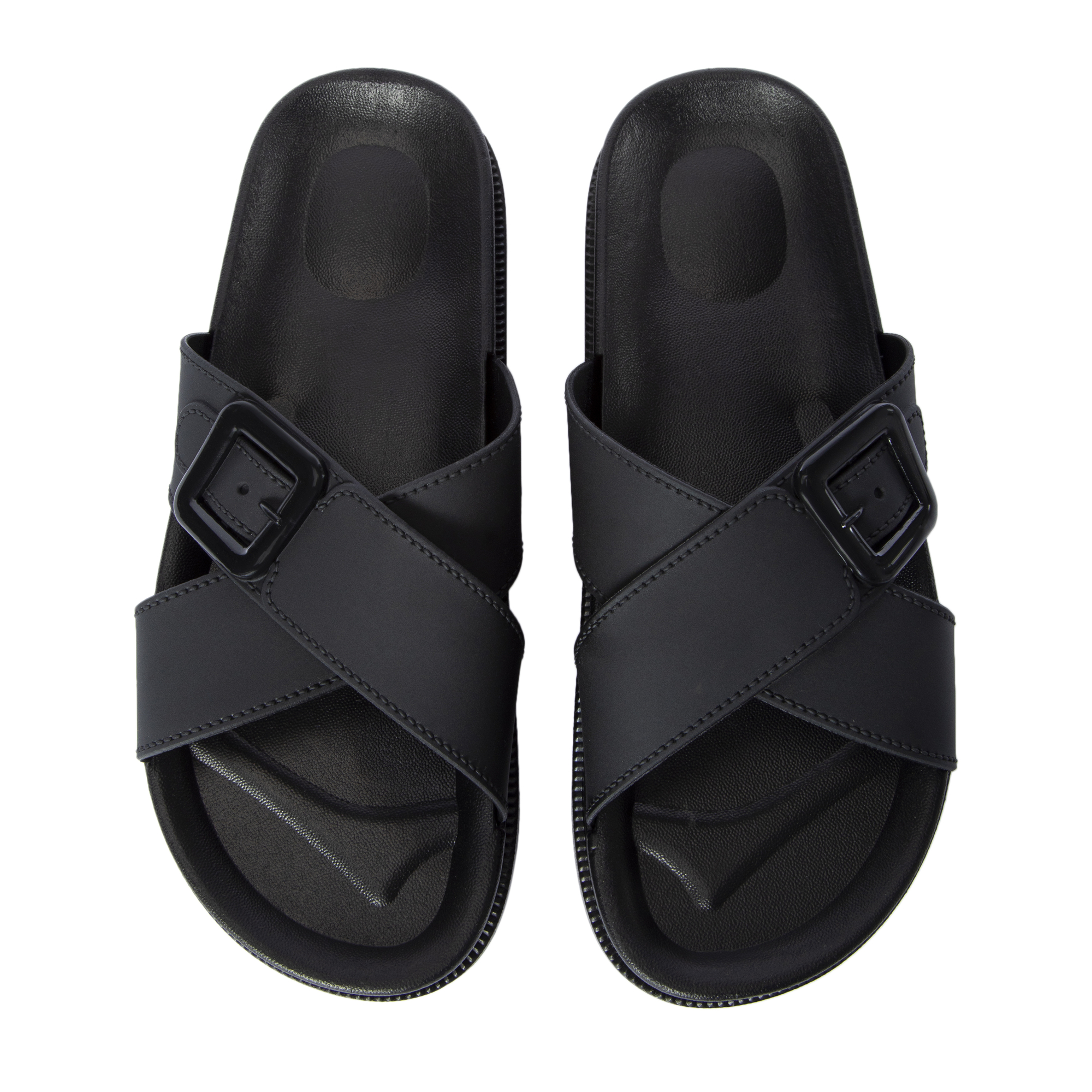 ladies black x-band sandals