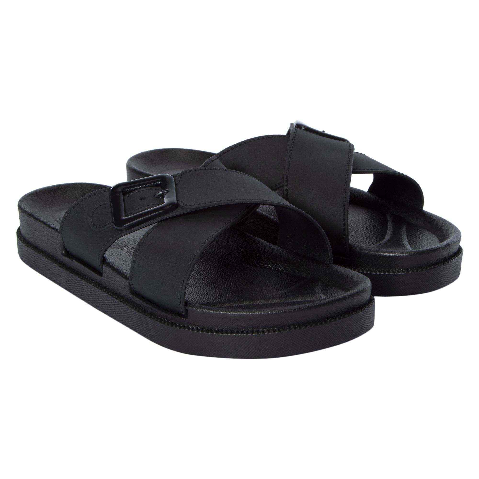 ladies black x-band sandals