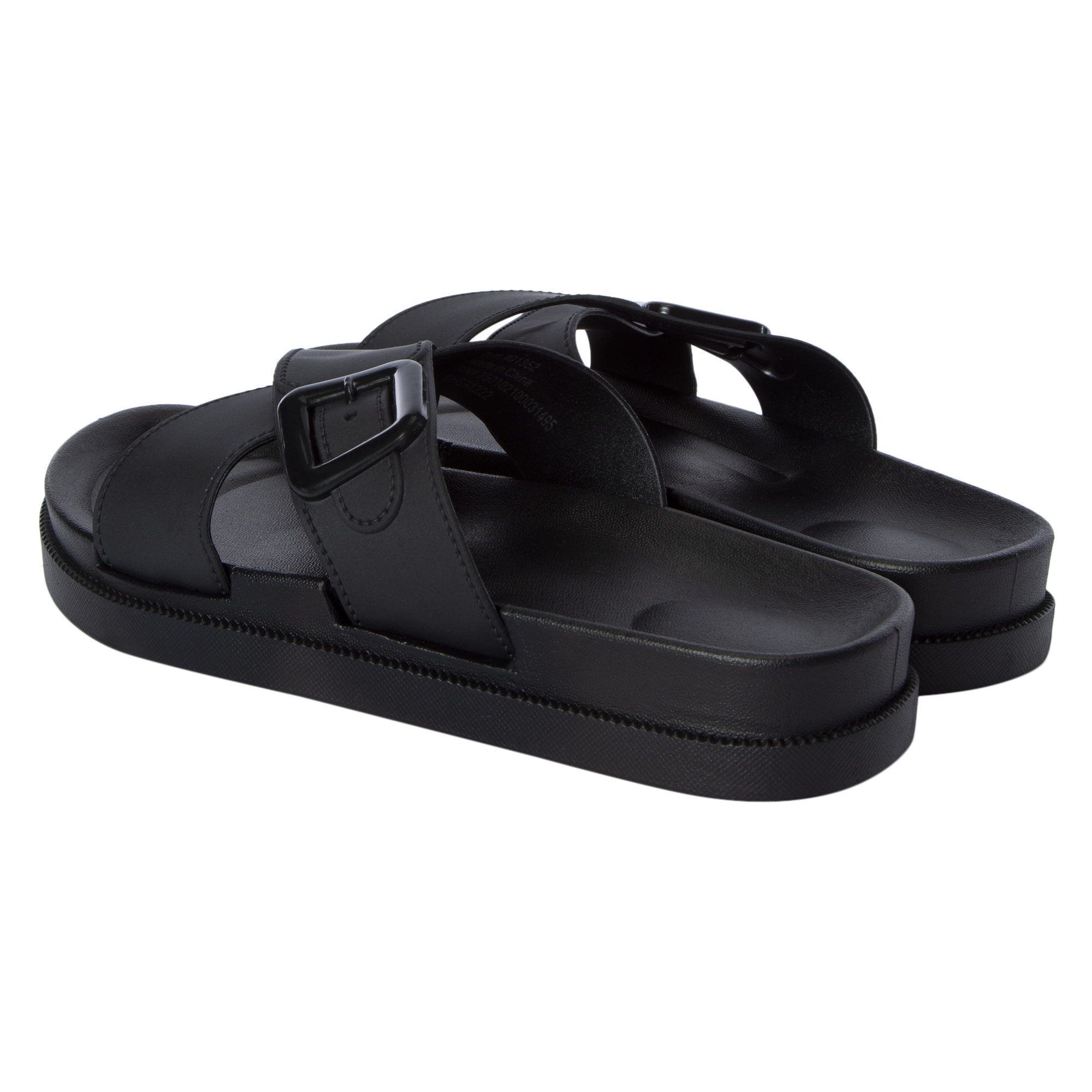 ladies black x-band sandals