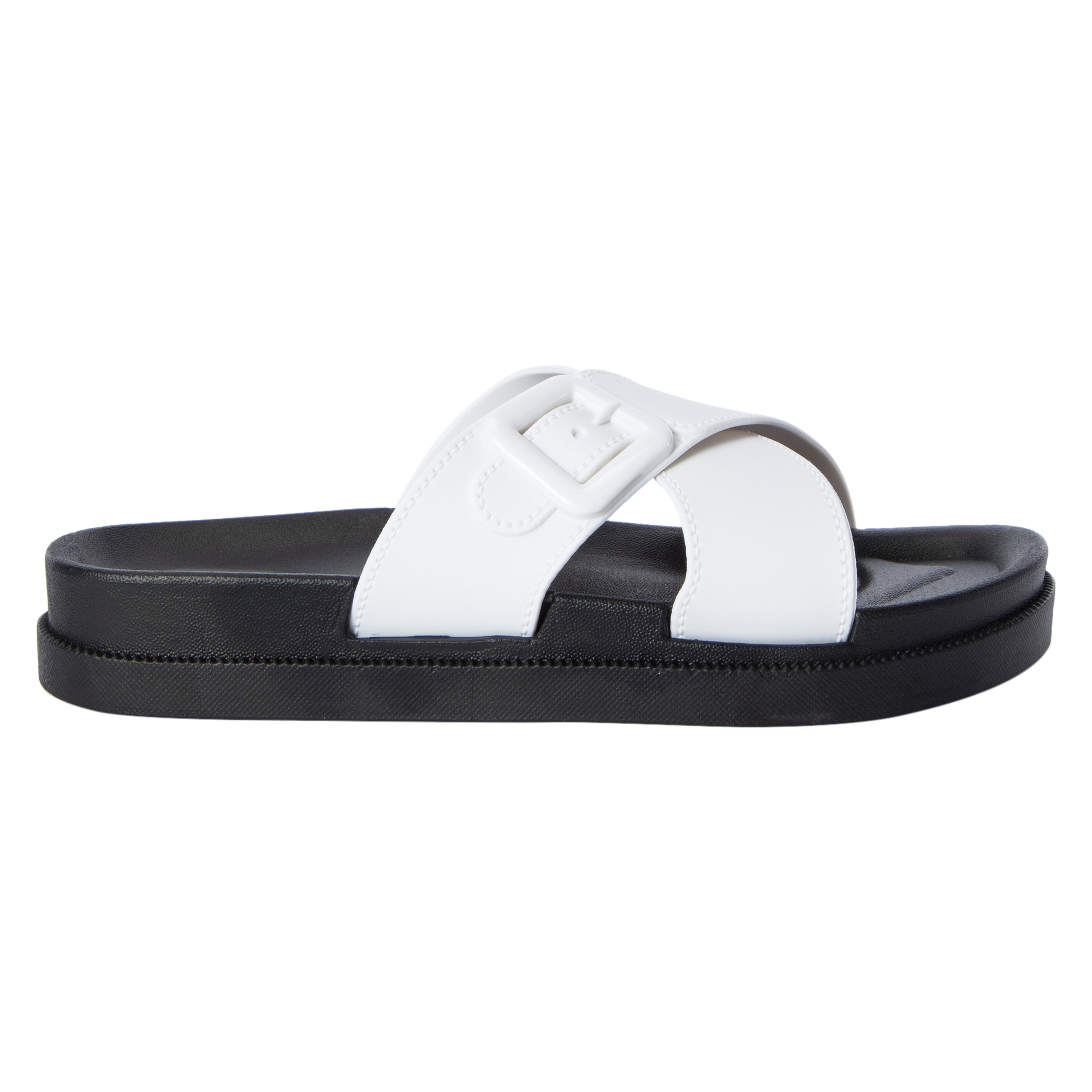 ladies black x-band sandals