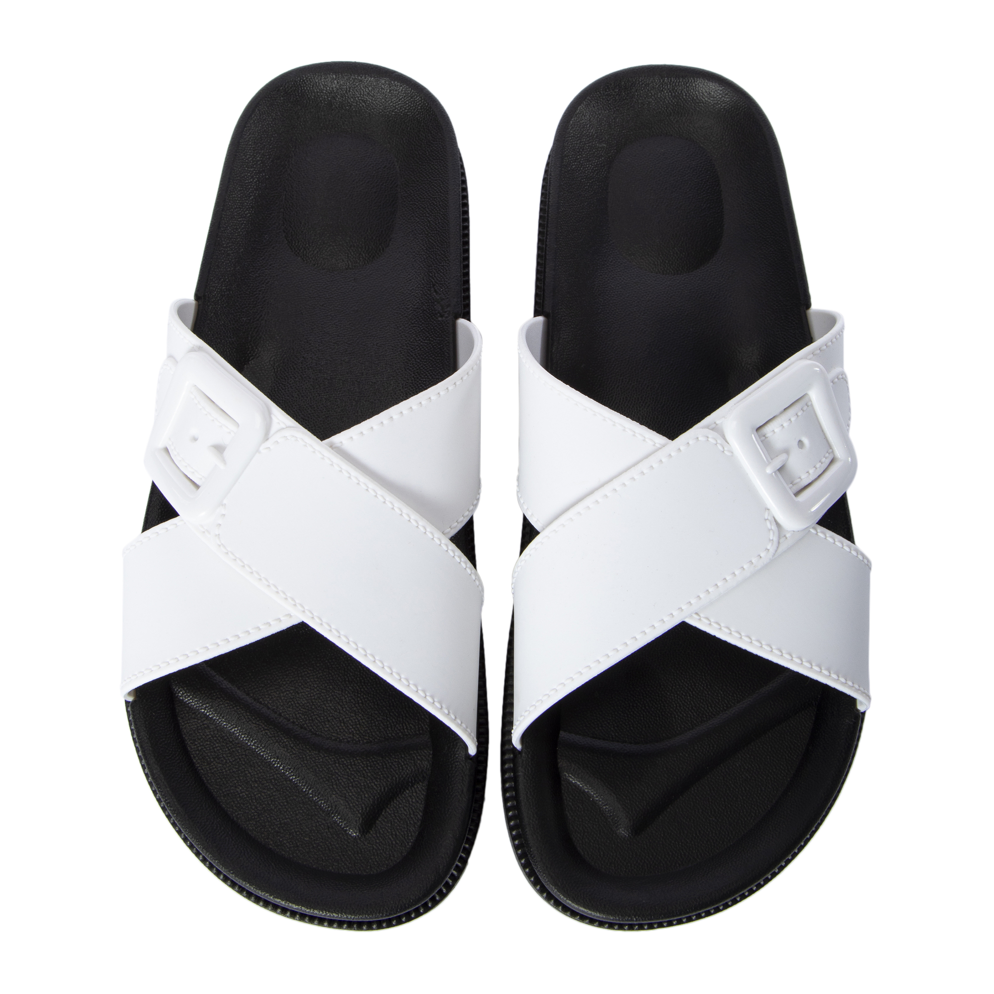 ladies black x-band sandals