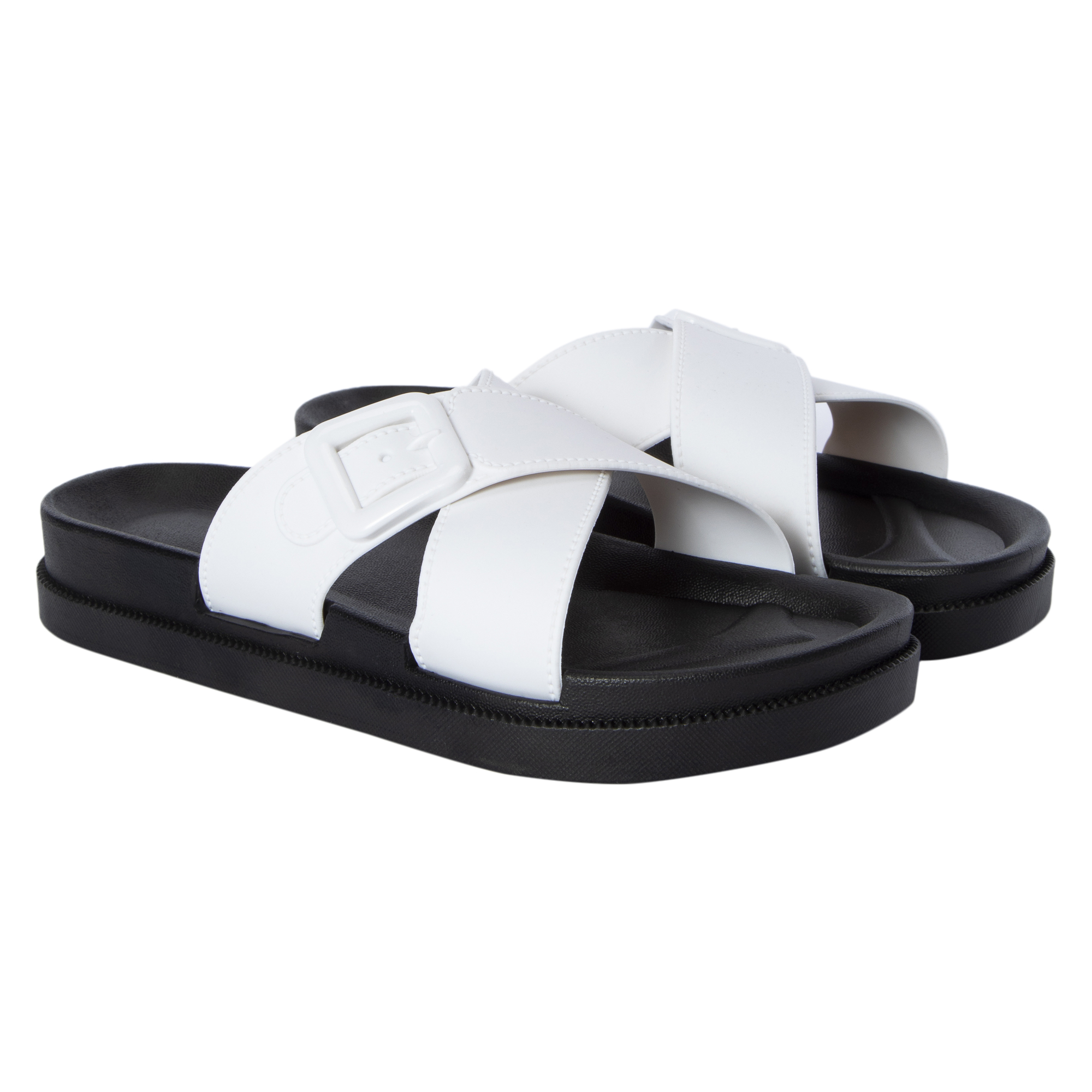 ladies black x-band sandals