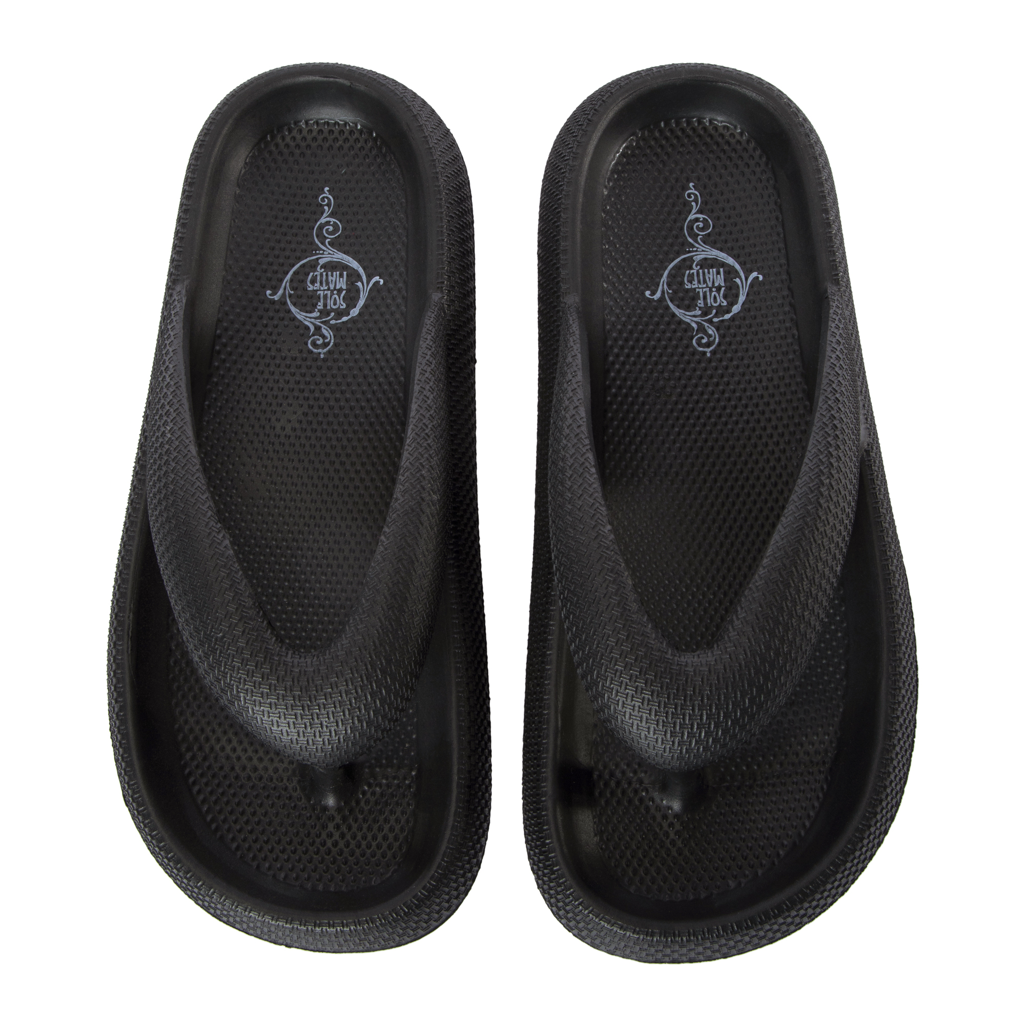 ladies white puff sole flip flops