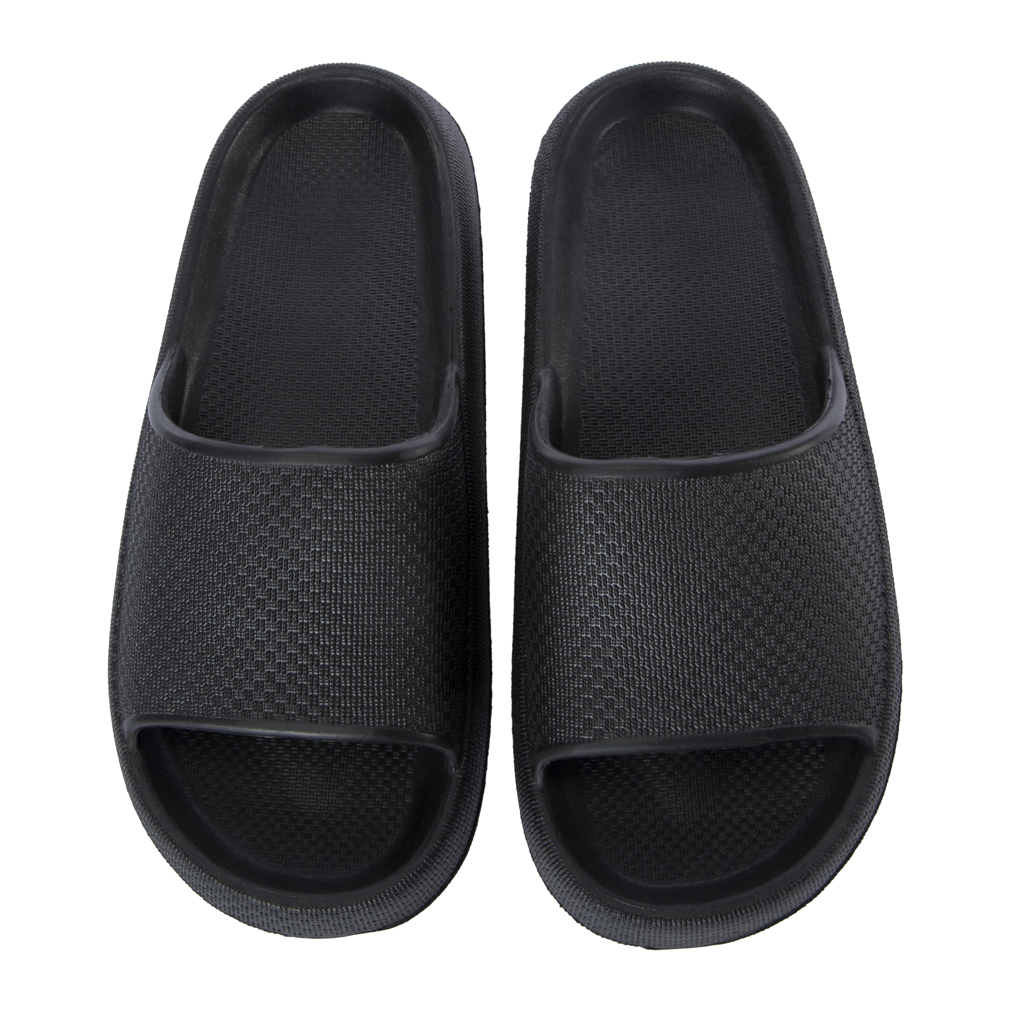 ladies green puff sole slide sandals