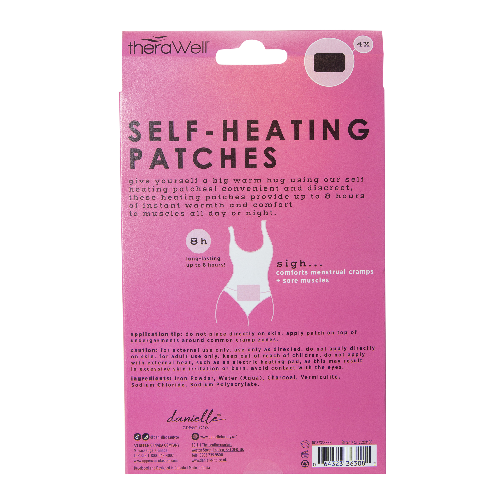 therawell® self-heating patches 4-count