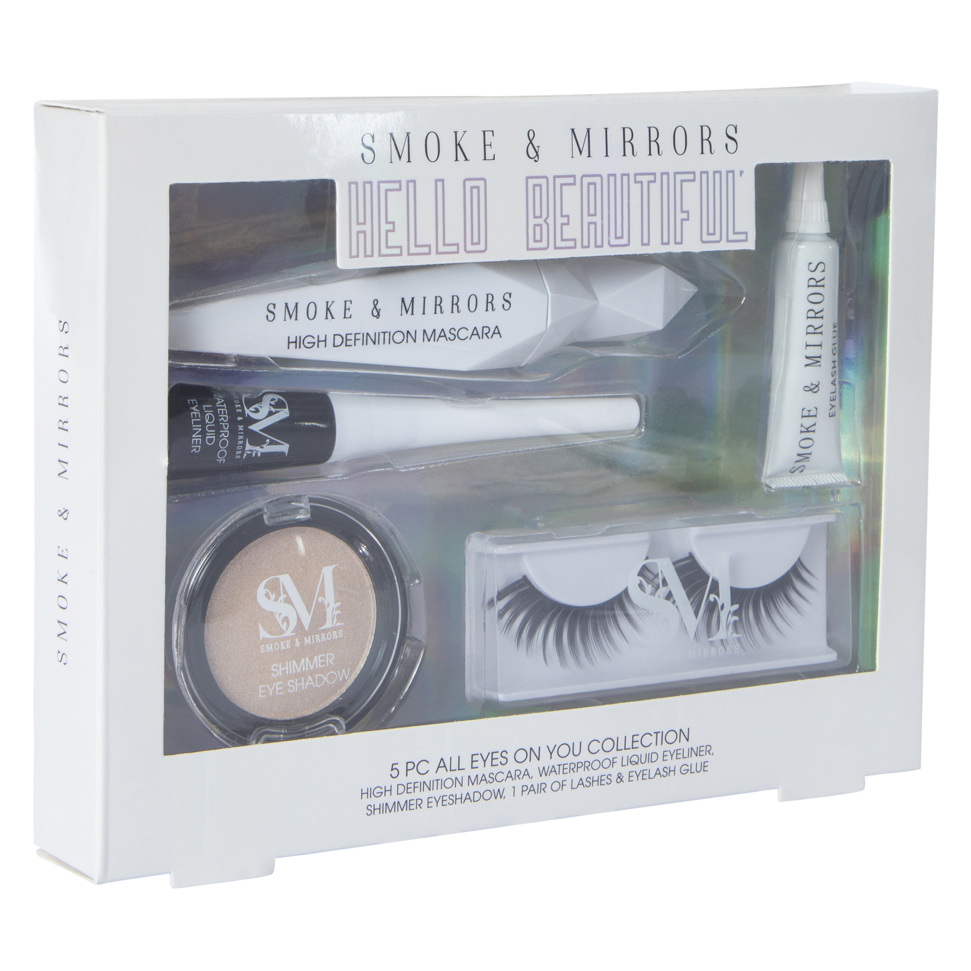 smoke & mirrors 'hello beautiful' 5-piece eye makeup kit