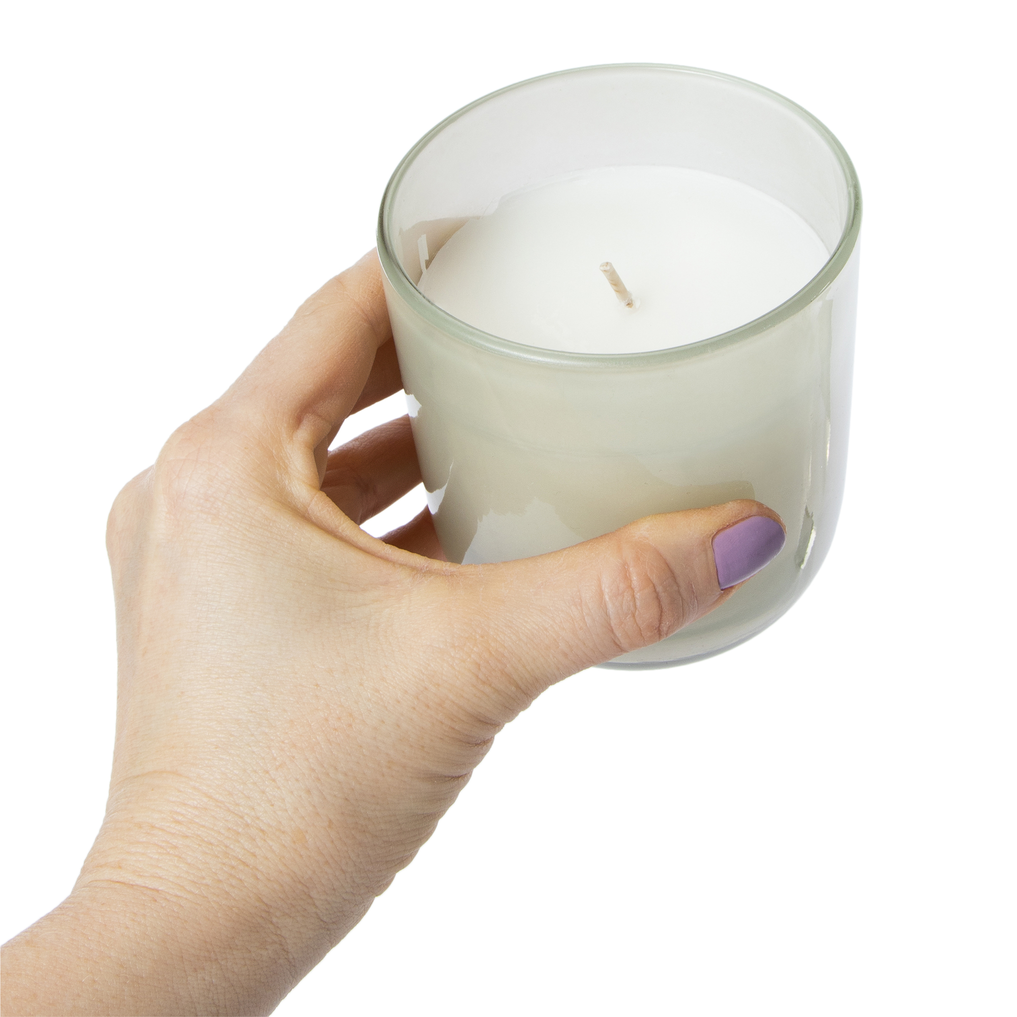 large glass votive candle 3.6in