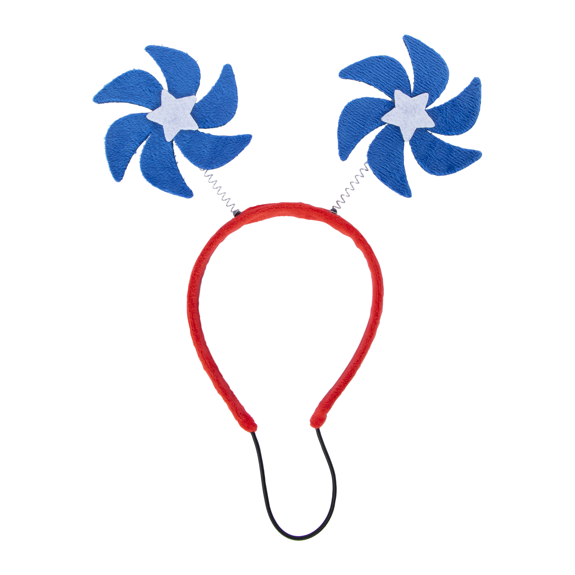 pet blue pinwheel headband