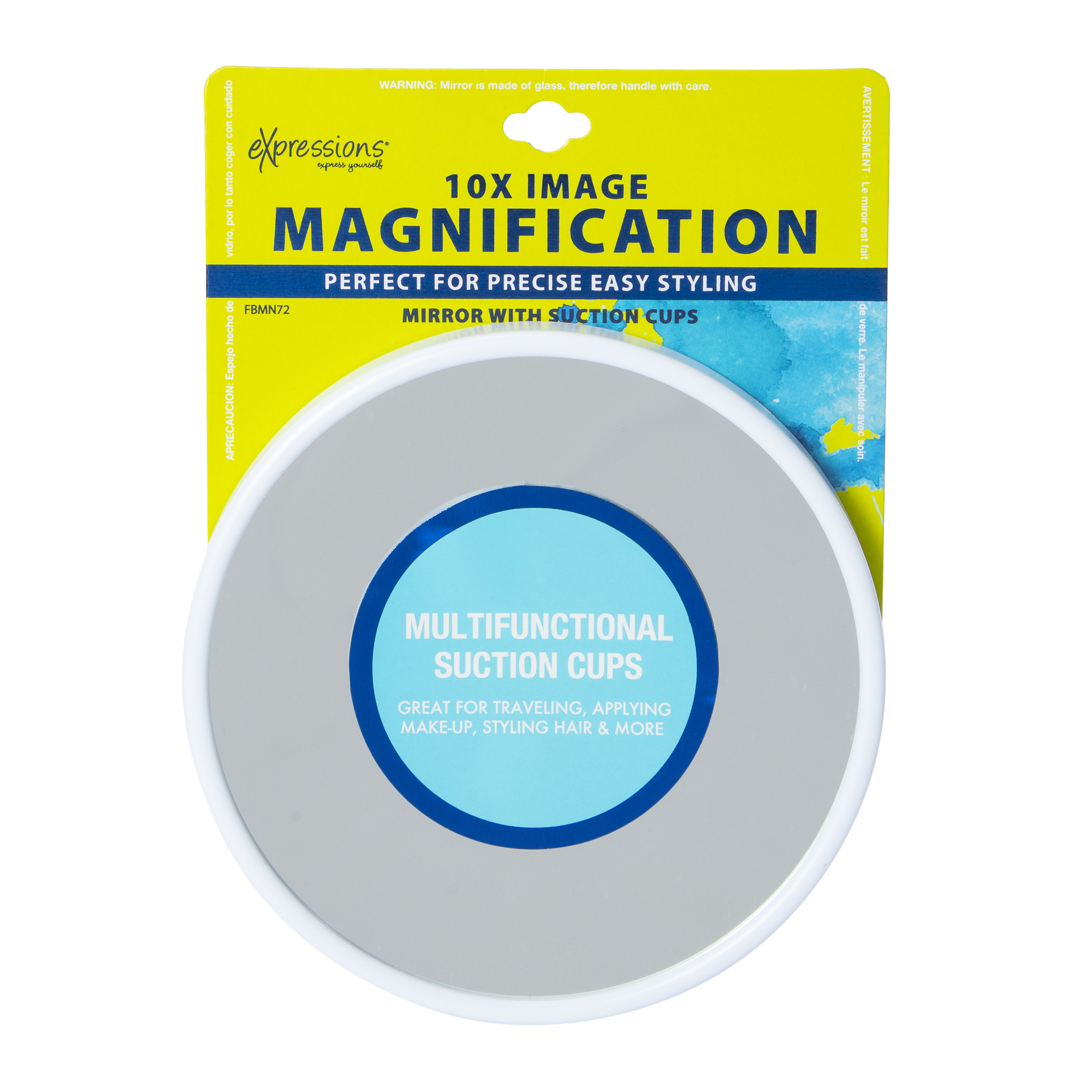 10X Magnification Mirror w/ Suction Cups