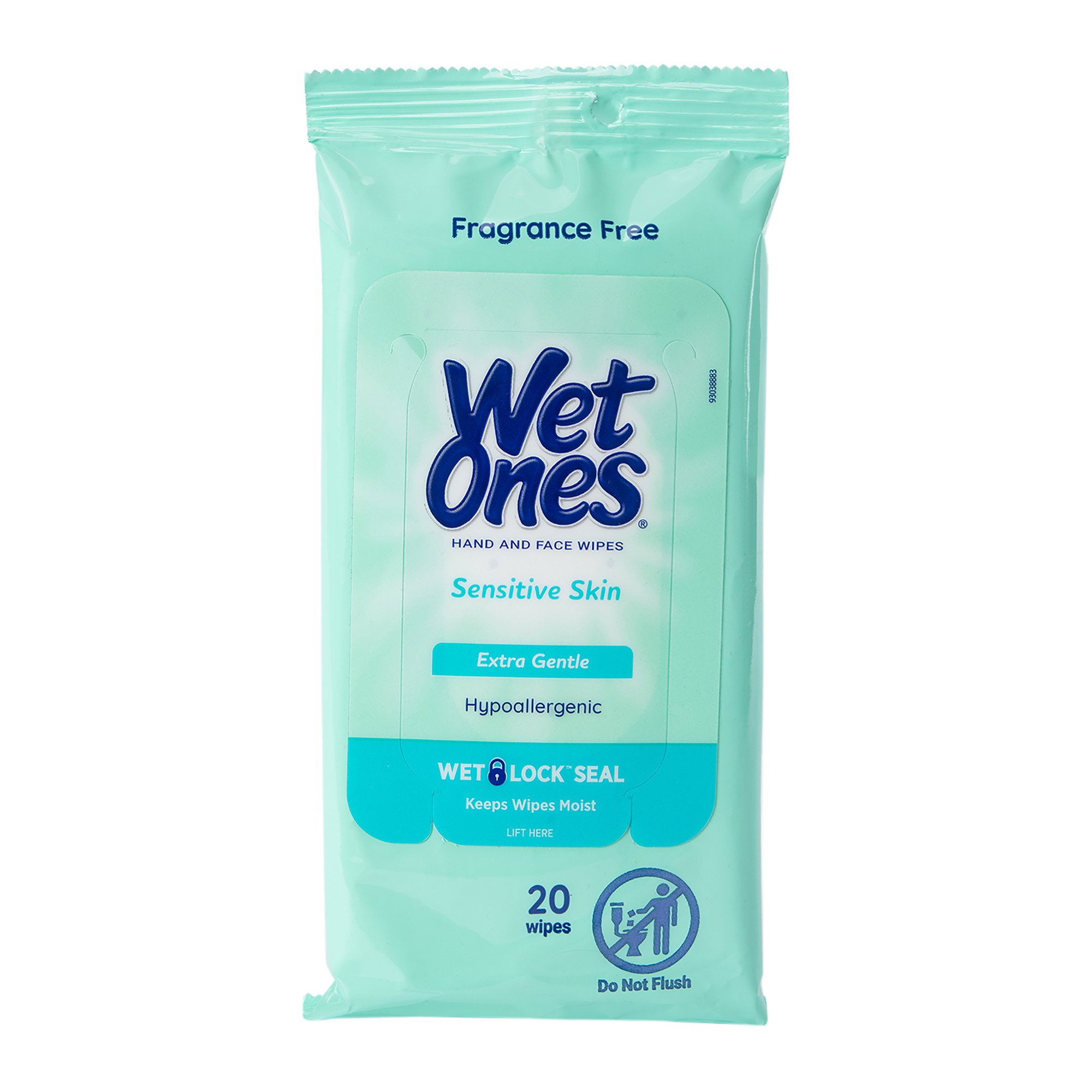 wet ones® fragrance free hand & face wipes 20-count