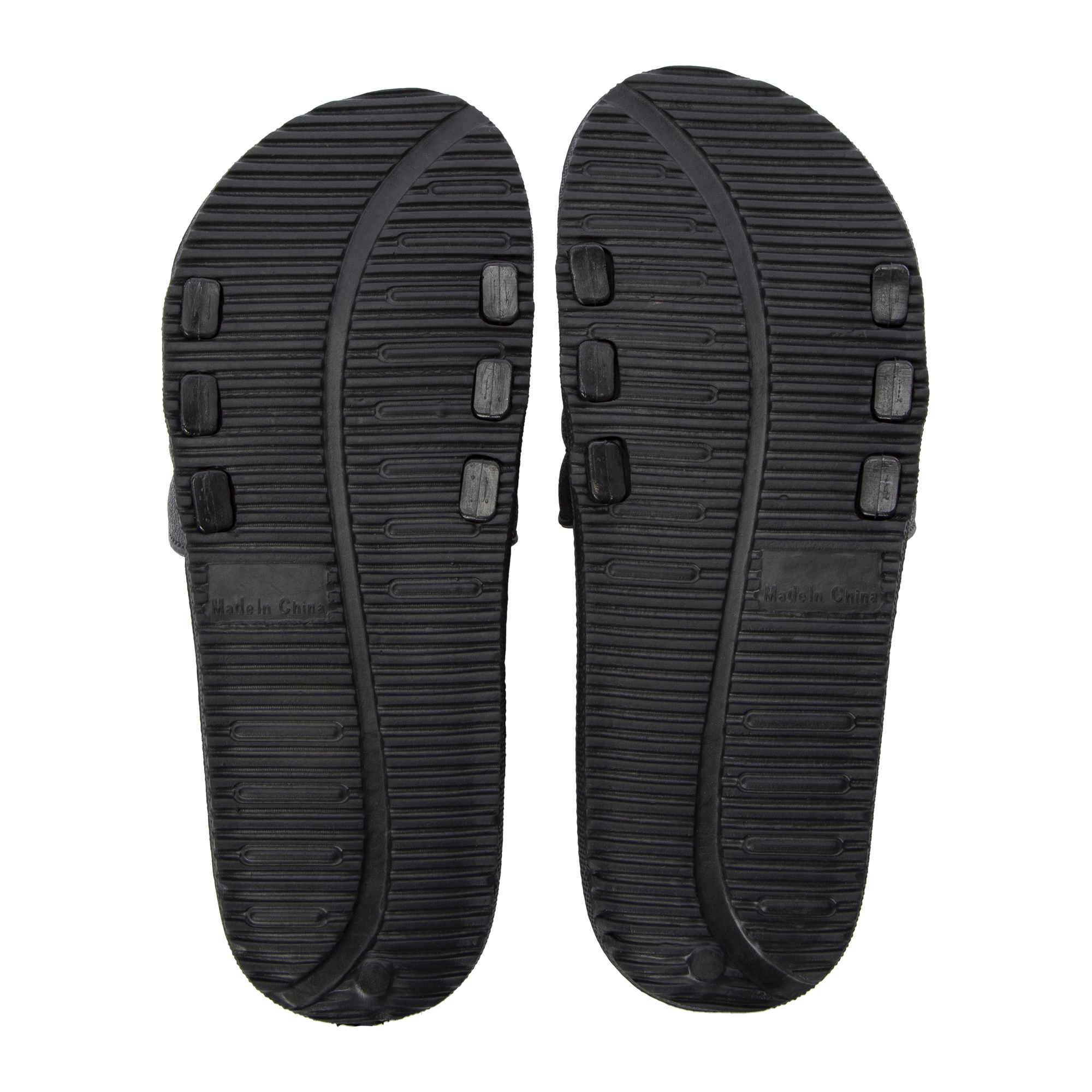 ladies black slide sandals