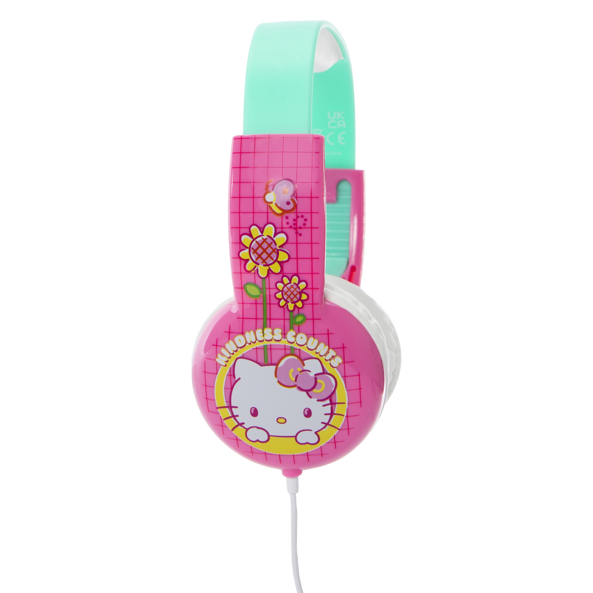 hello kitty kid safe wired headphones with mic