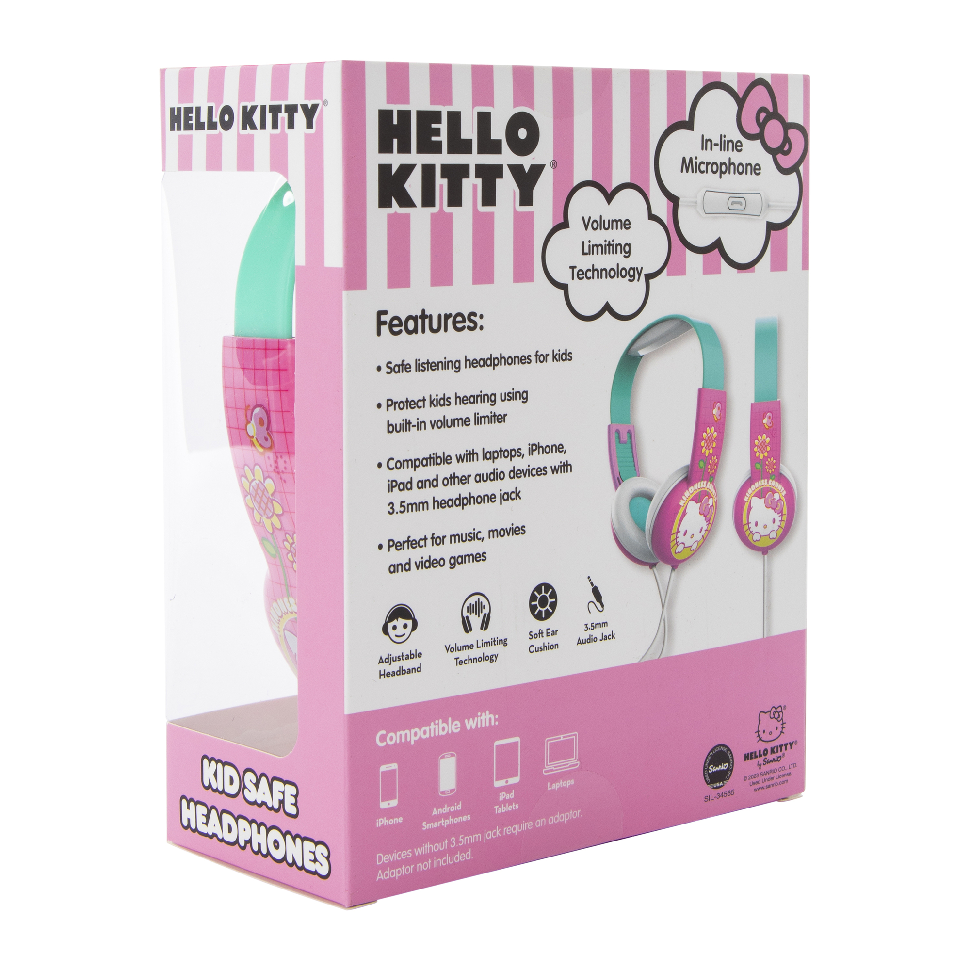 hello kitty kid safe wired headphones with mic Five Below