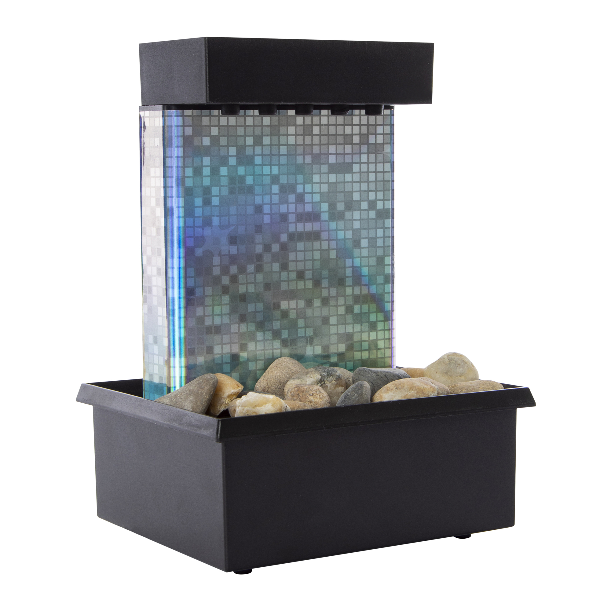 disco mirrored color changing LED fountain 6.3in x 4.5in