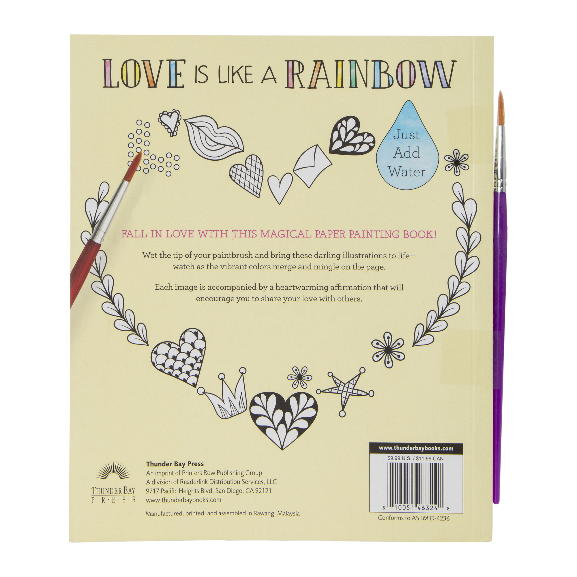love is like a rainbow magic paper painting book