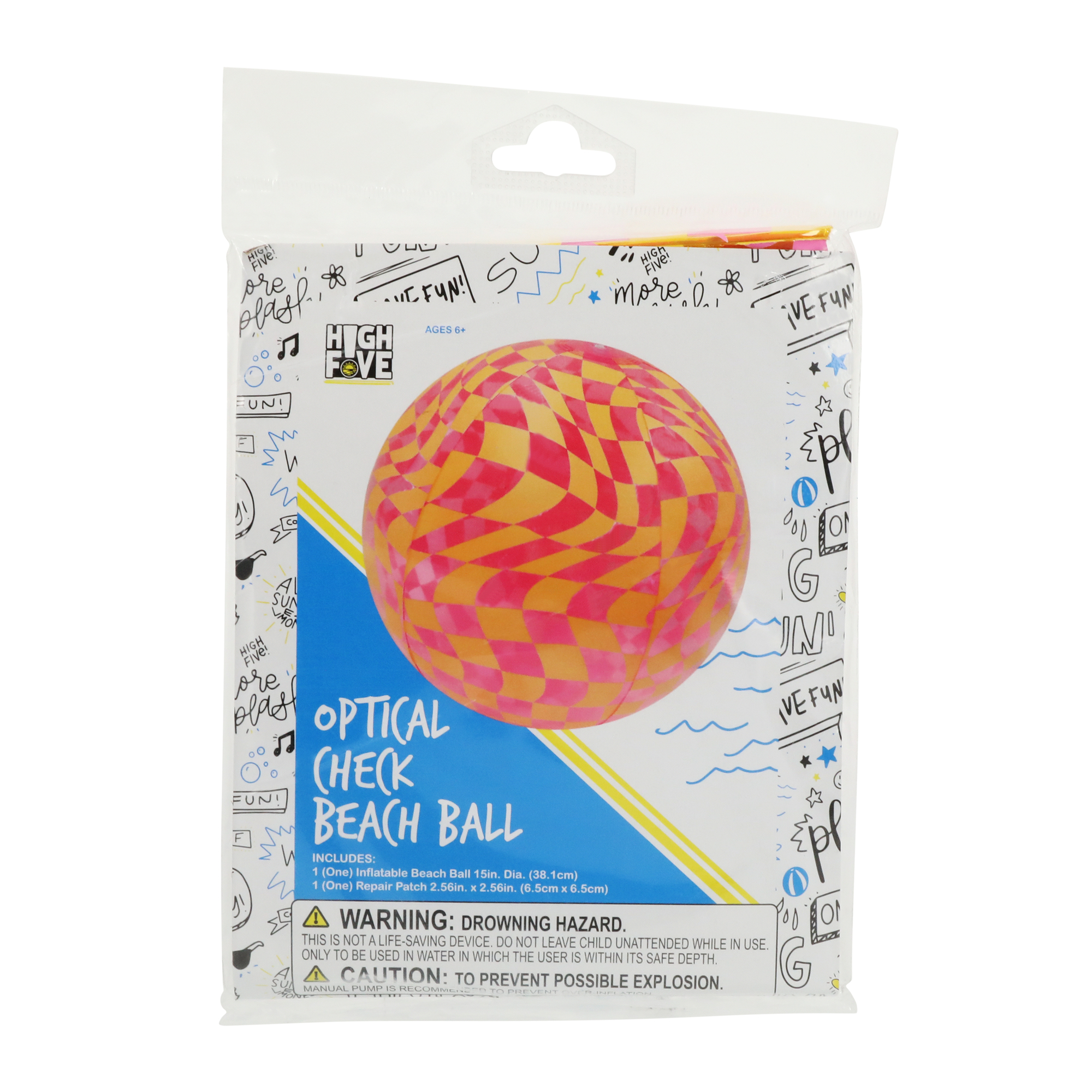 printed beach ball 15in