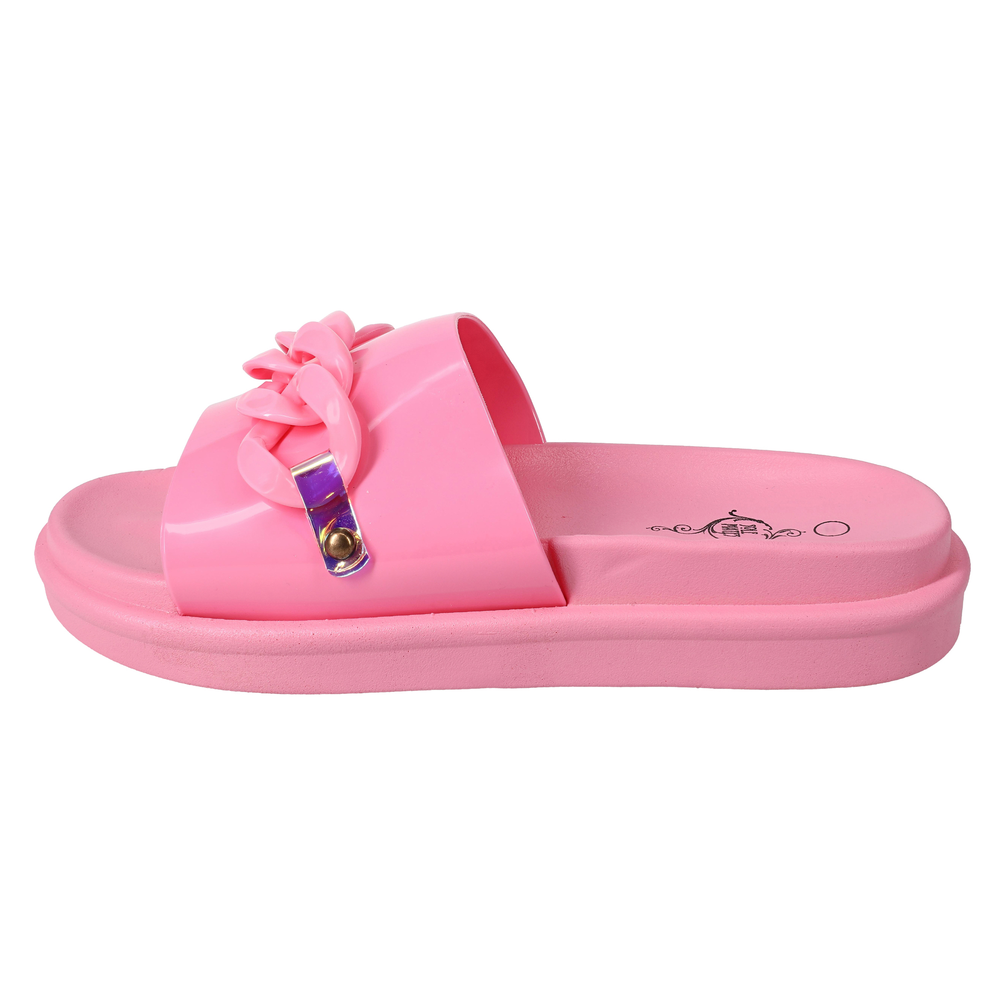 Ladies Chain Slide Sandals
