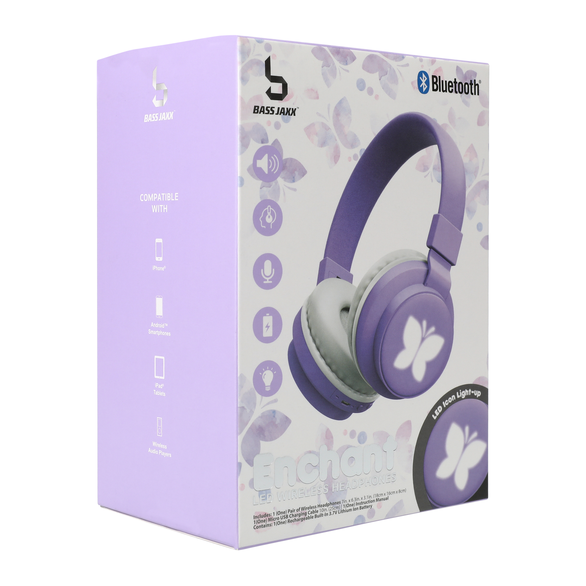 enchant LED icon bluetooth® wireless headphones with mic