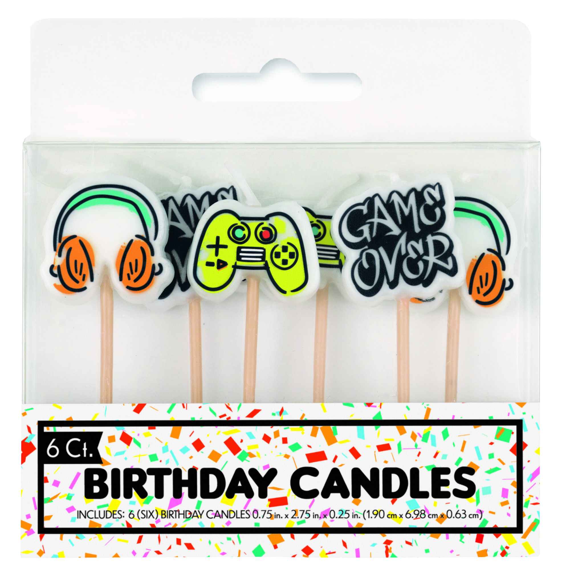 Pick Birthday Candles 6-Count - Gamer
