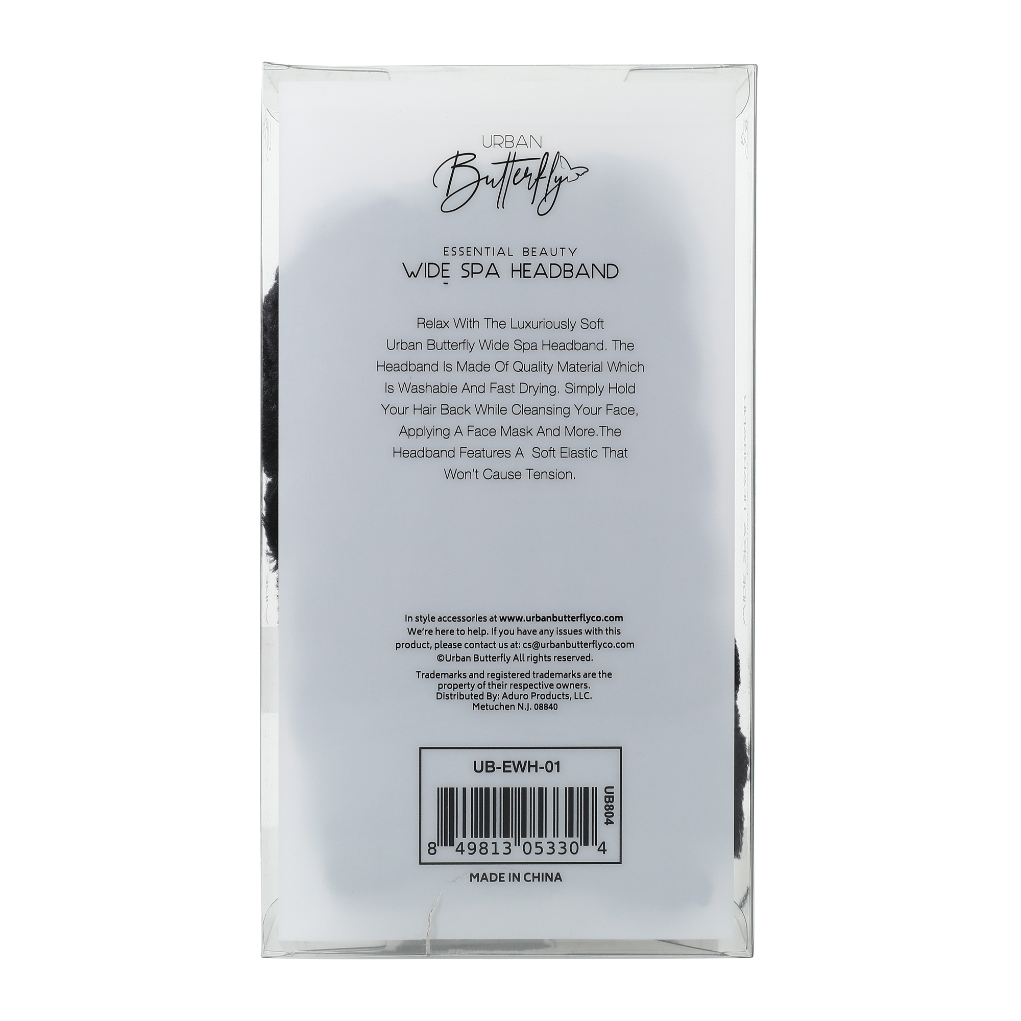 urban butterfly extra wide spa headband