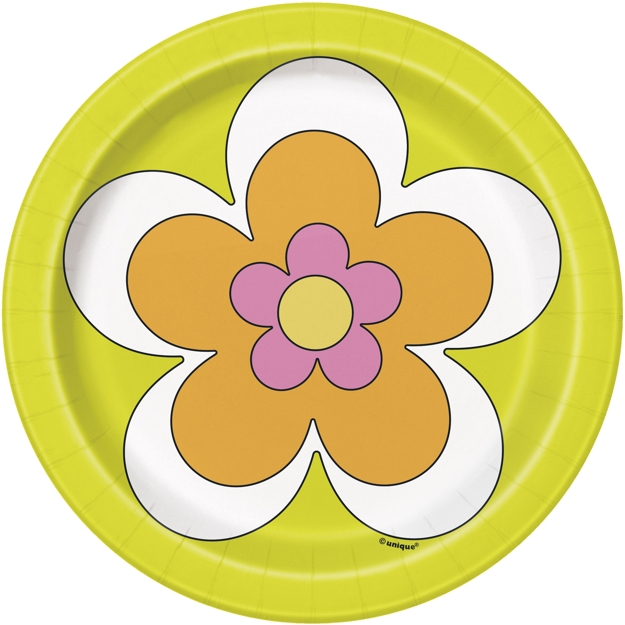 Paper Plates 7in 8-Count - Flower Power