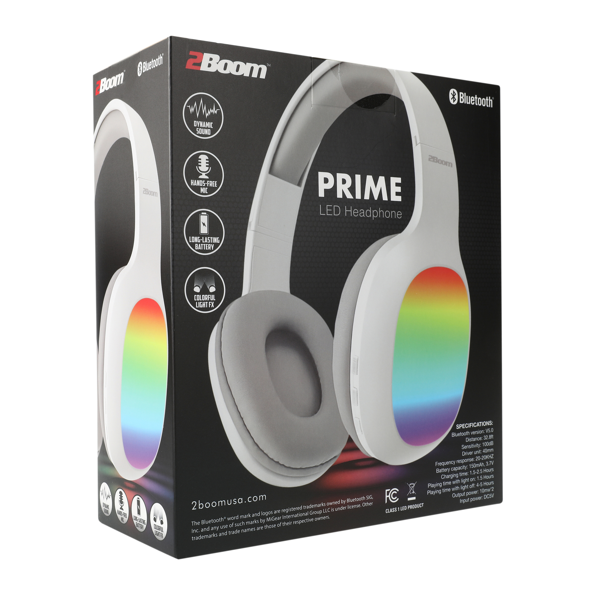 2Boom bluetooth prime LED headphones with mic Five Below