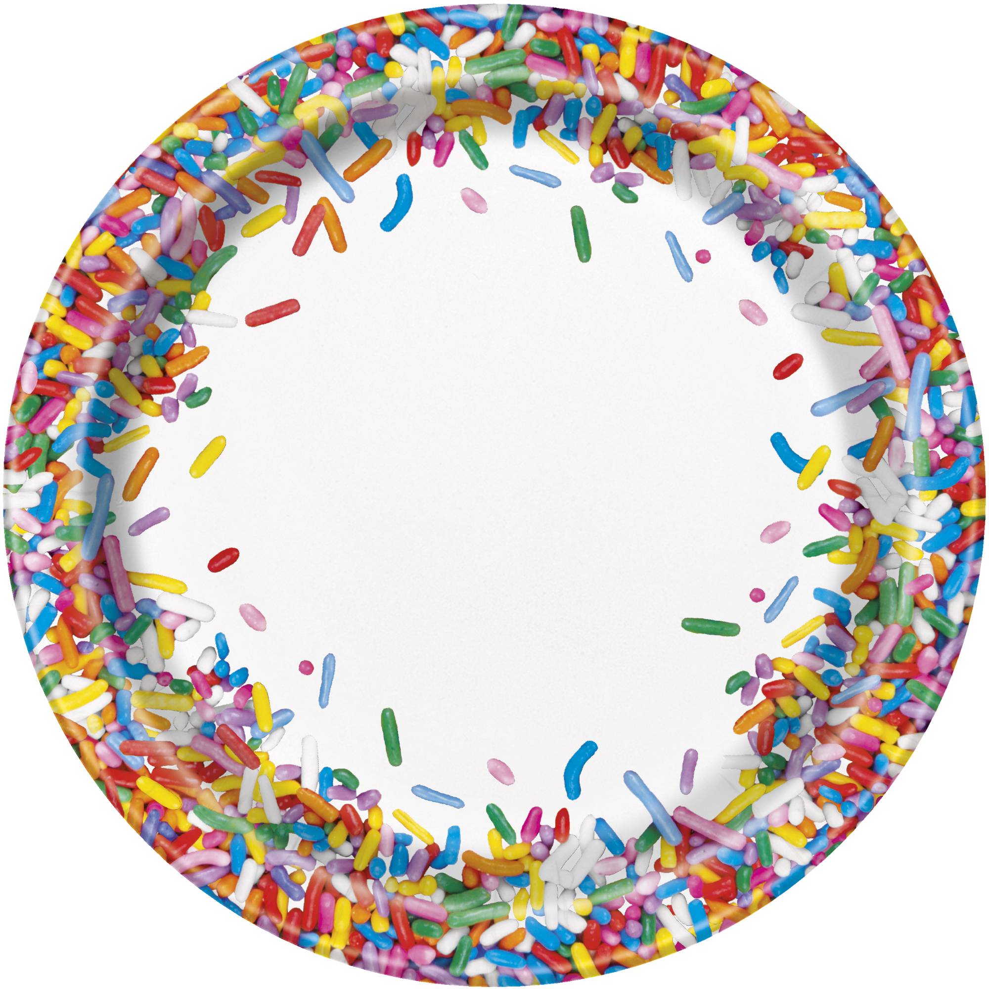 7in Paper Plates 8-Count - Sprinkles