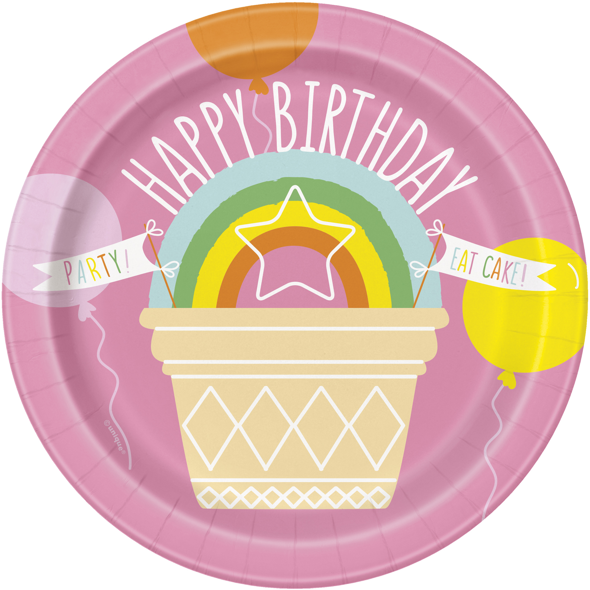 7in Paper Plates 8-Count - Sweets