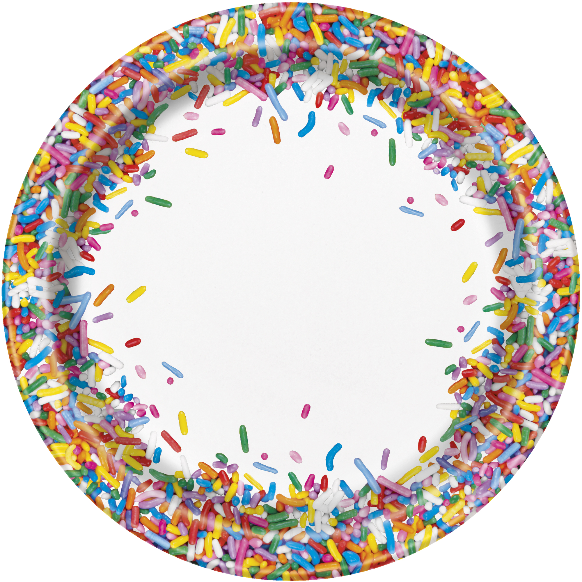 9in Paper Plates 8-Count - Sprinkles