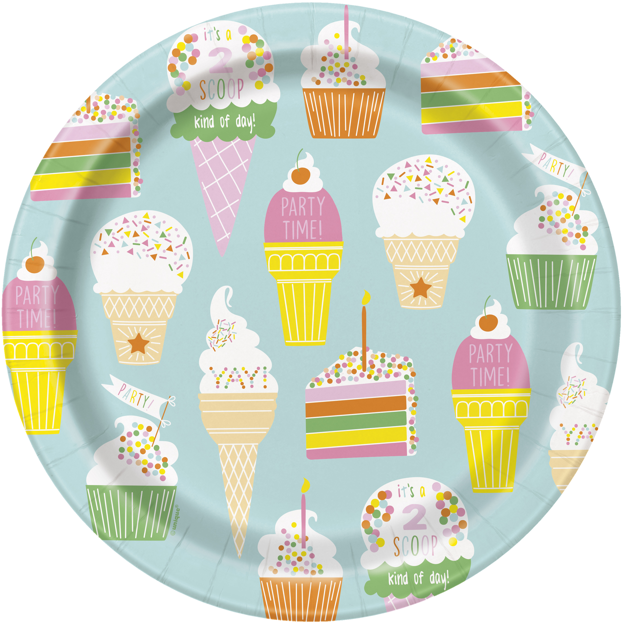 9in Paper Plates 8-Count - Sweets Birthday