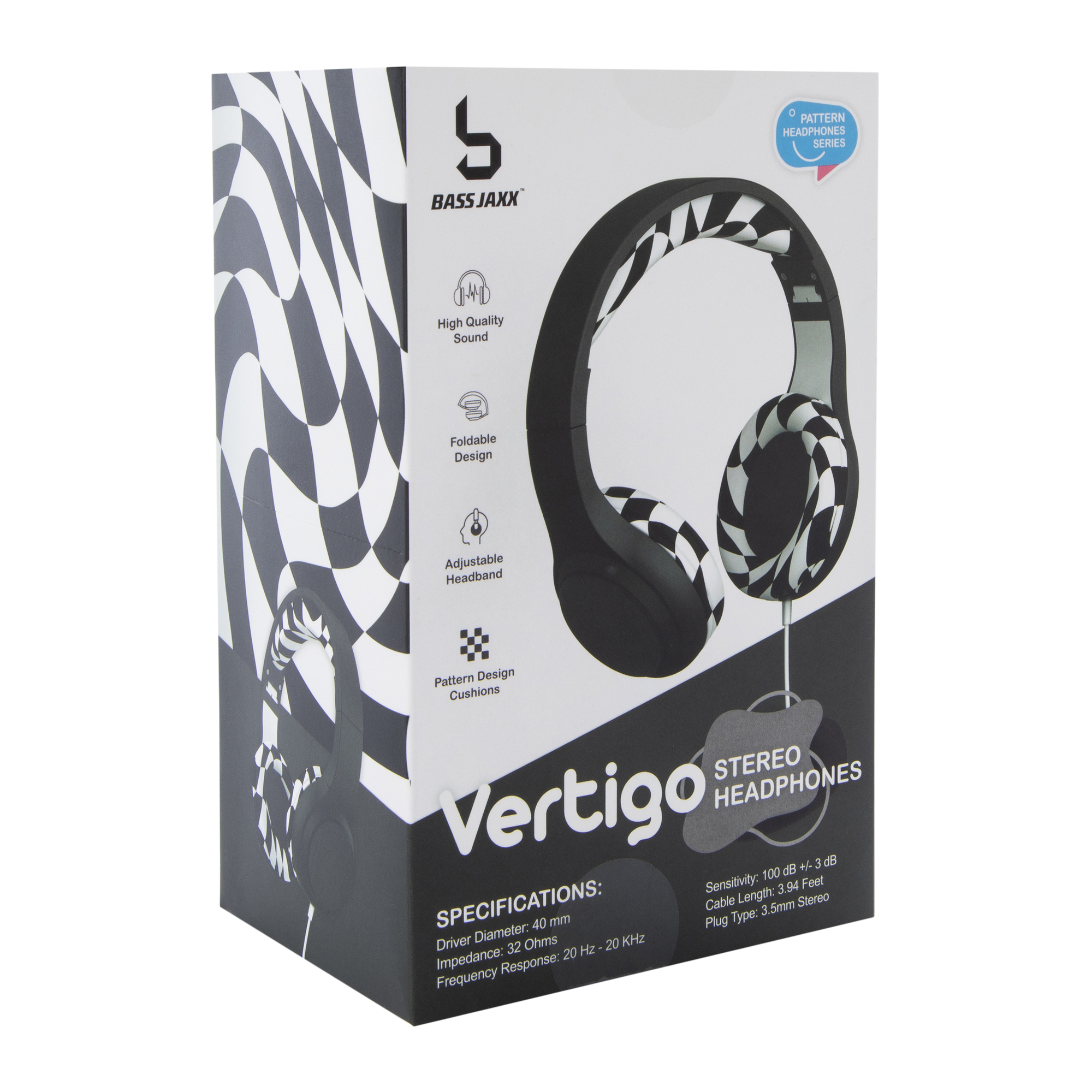 vertigo wired stereo headphones