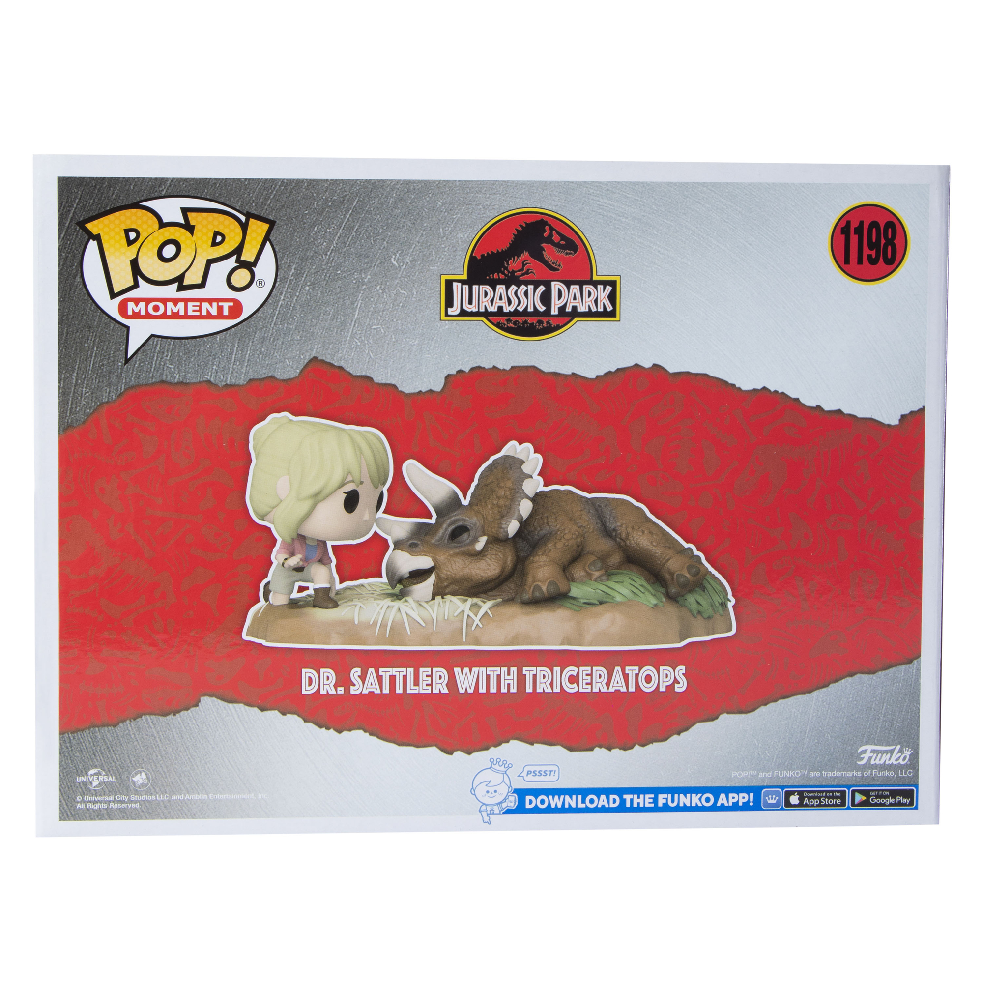 Funko Pop! Jurassic Park™ Dr. Sattler with Triceratops vinyl figure