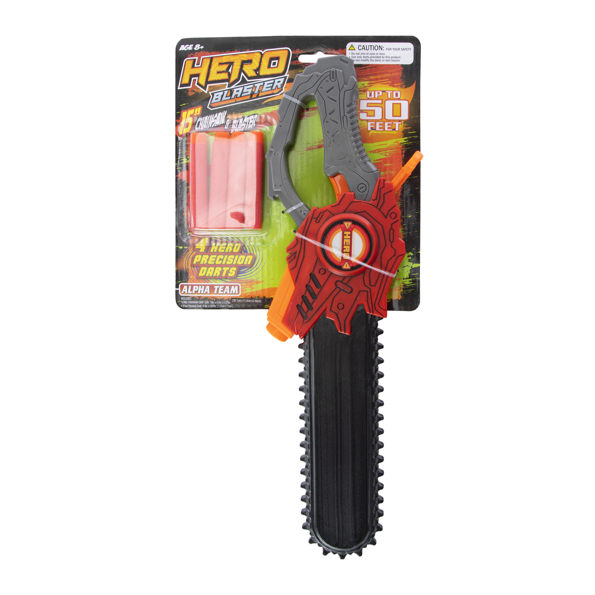 hero chain saw dart blaster 15in
