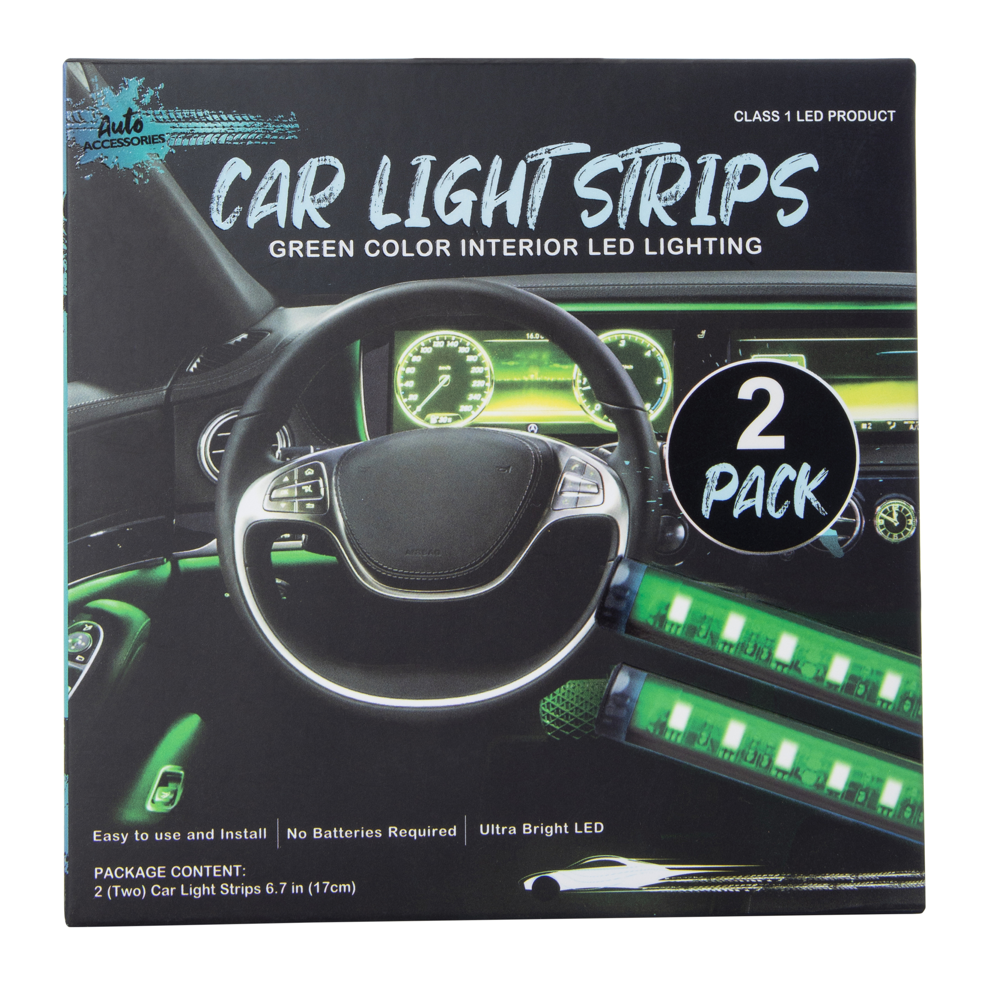 Car interior Light Strips 2-Pack
