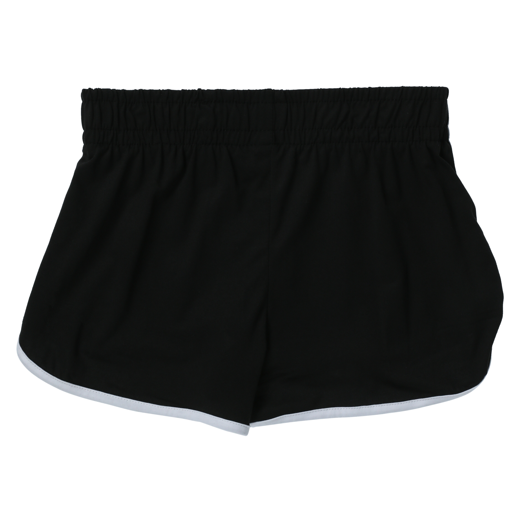 black 'california' graphic dolphin shorts