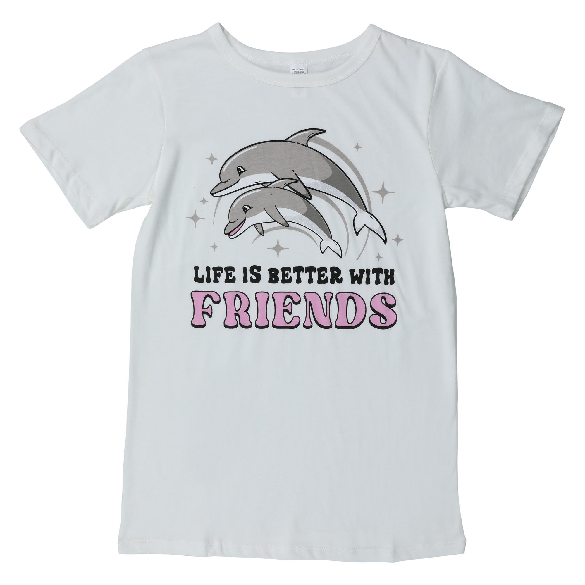 [teket] / ☆ 25SS Dolphin Friends Tee / White Dolphin Friends Tee Khaki - teket