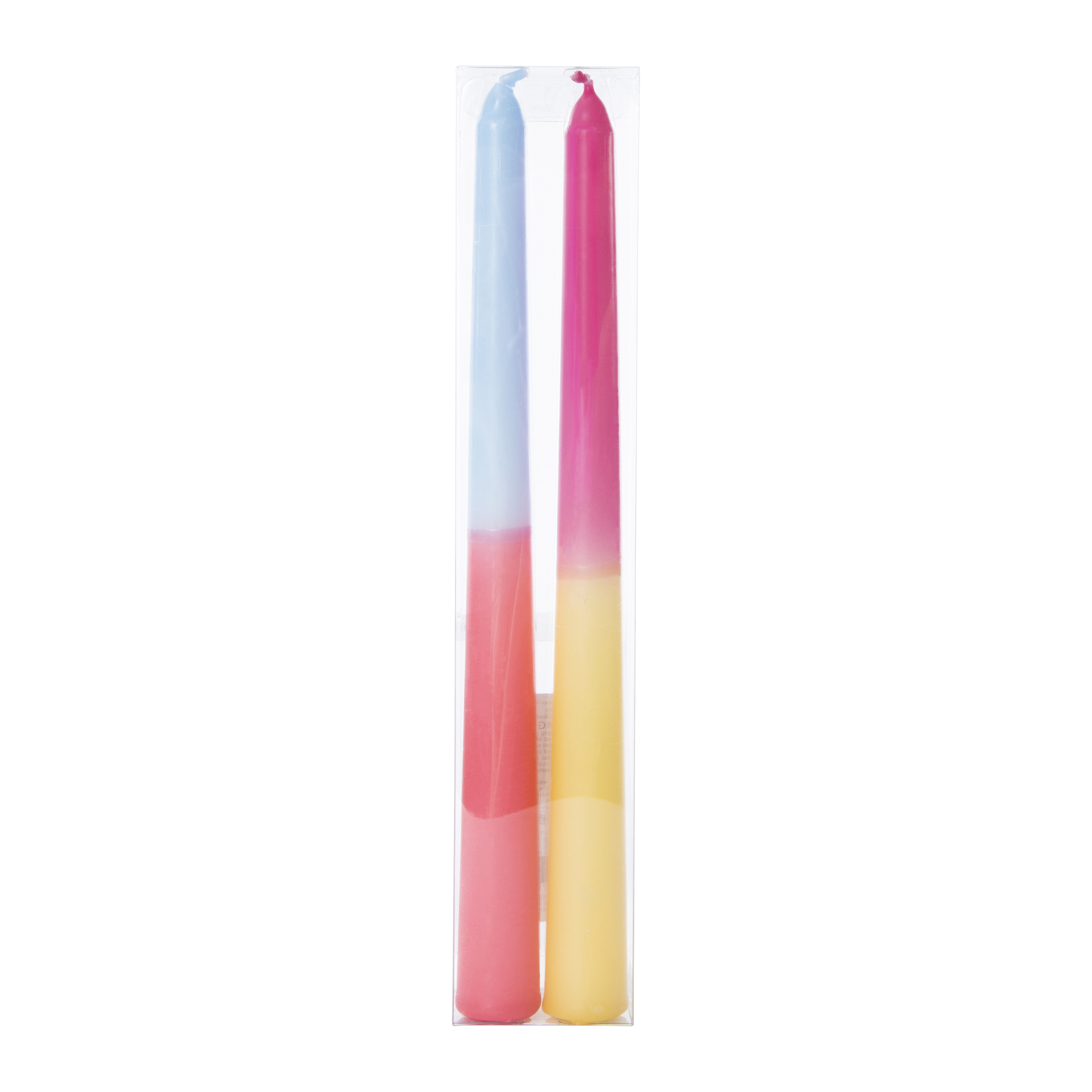 10in ombre taper candles 2-count