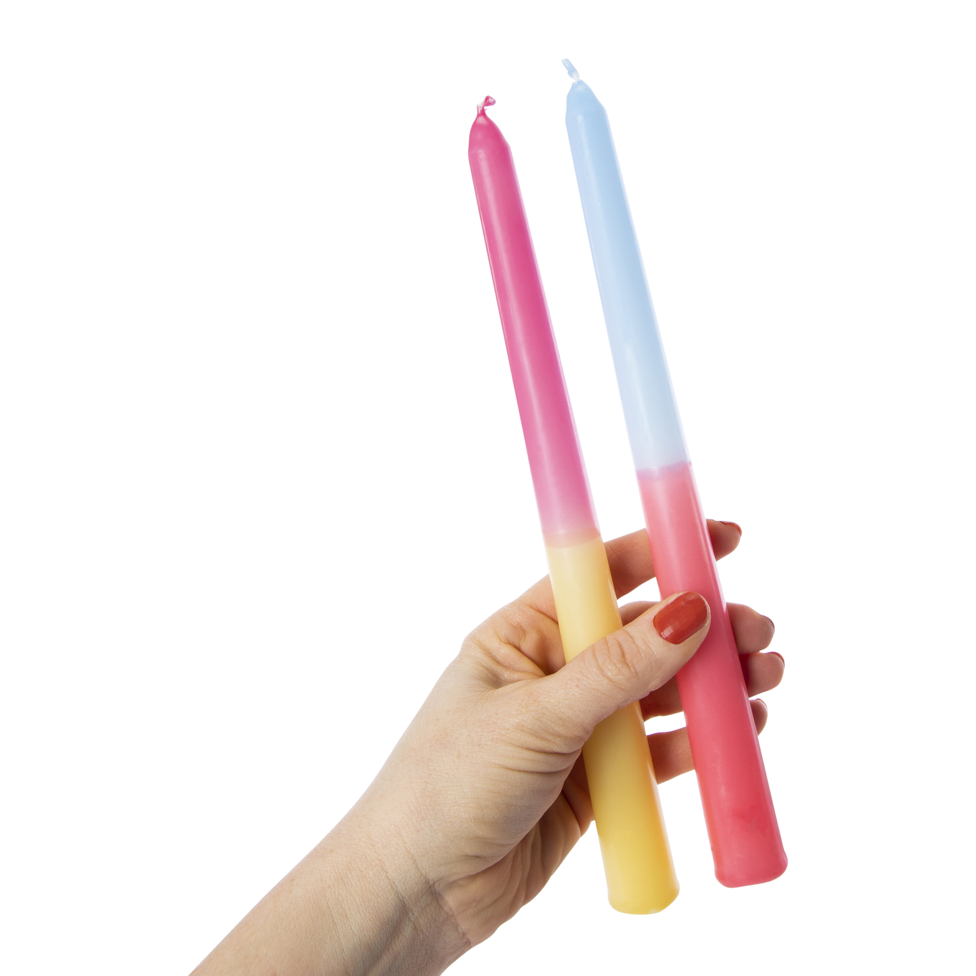 10in ombre taper candles 2-count