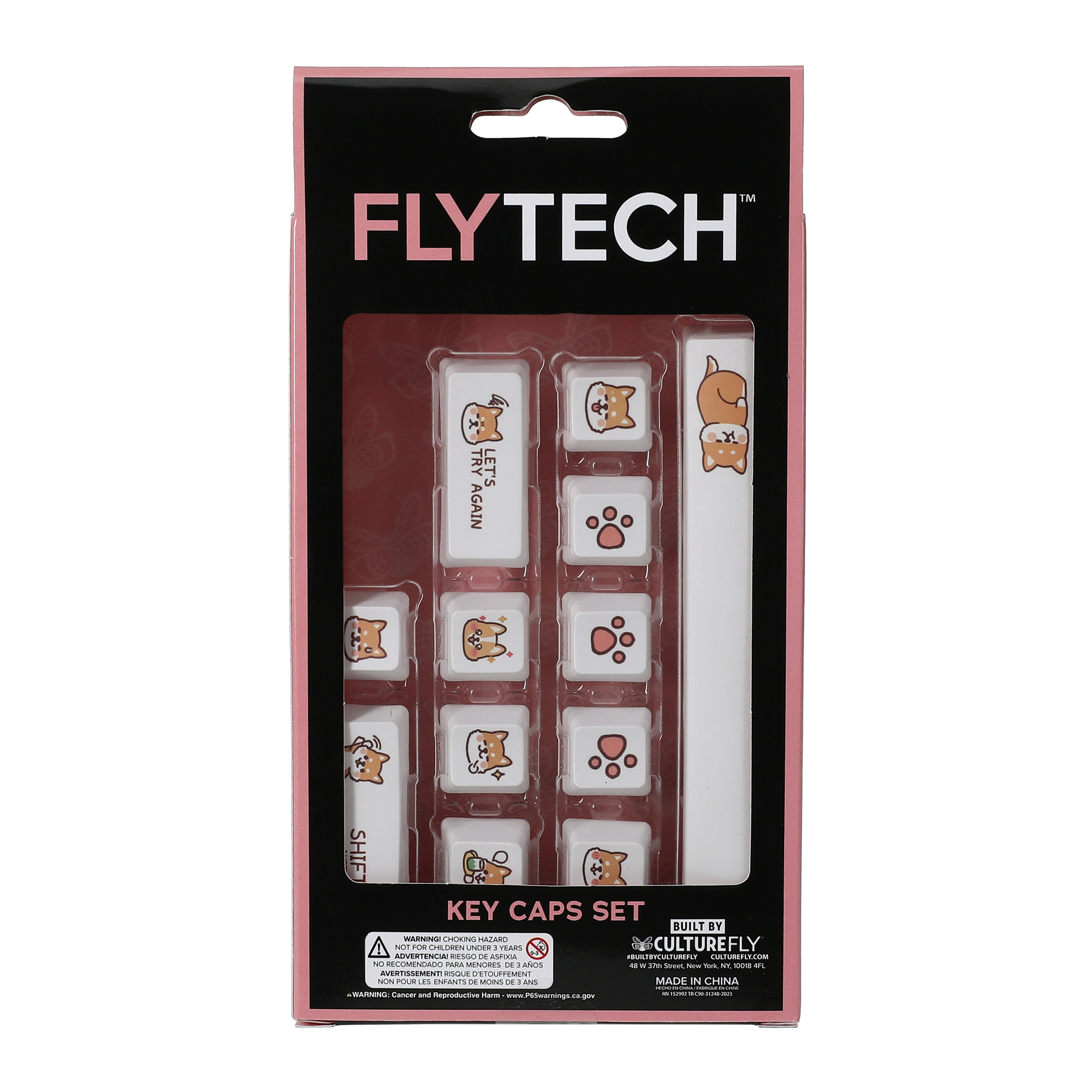 flytech™ kawaii keycaps set 12-piece