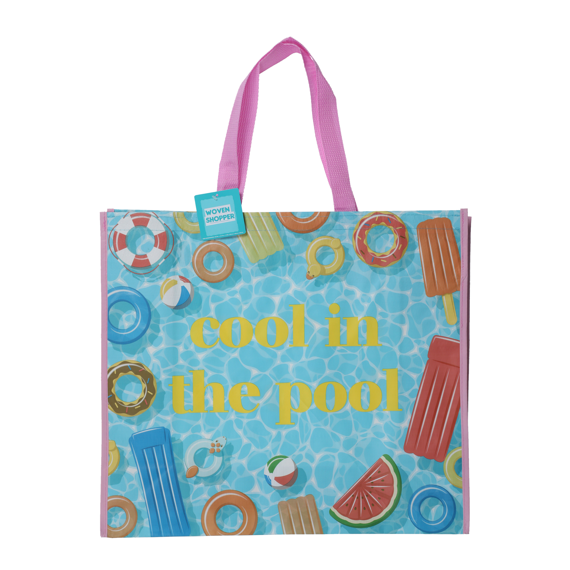 summer shopper tote bag 20.5in x 17.7in