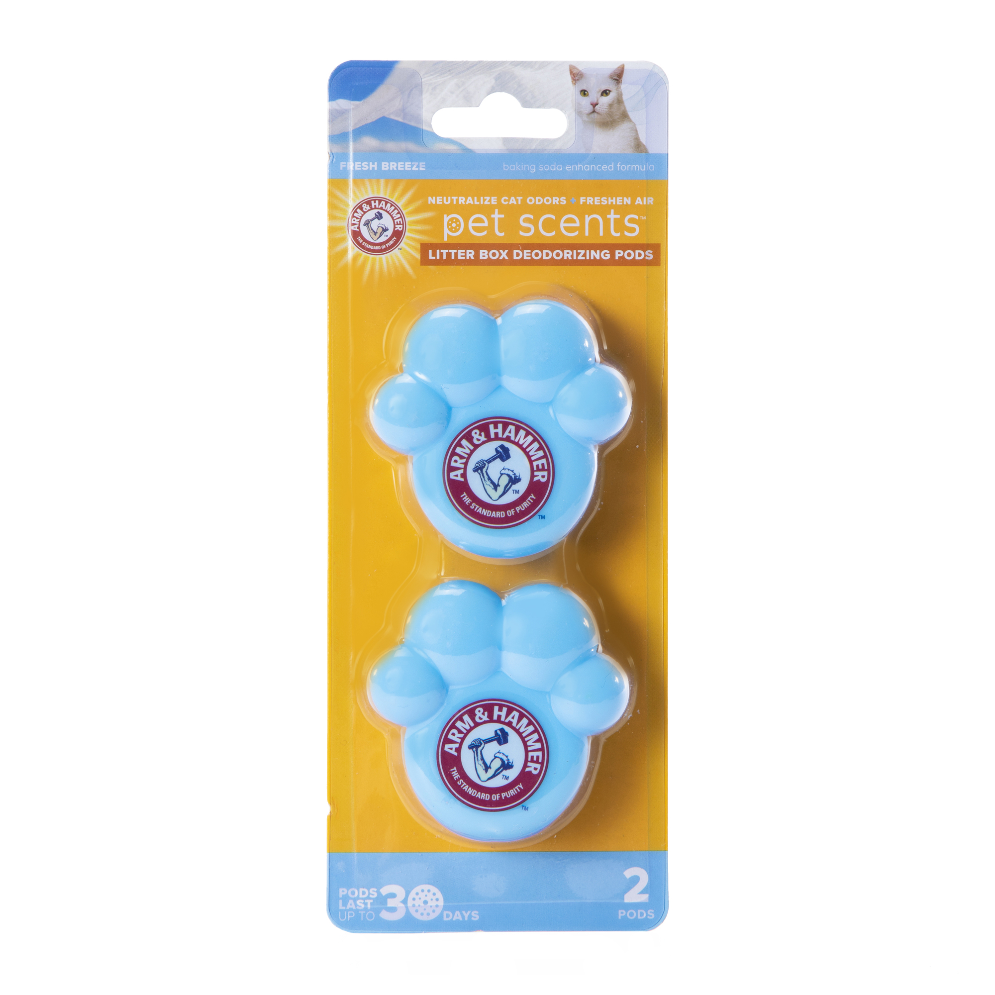 arm & hammer® fresh breeze litter box deodorizing pods 2-count