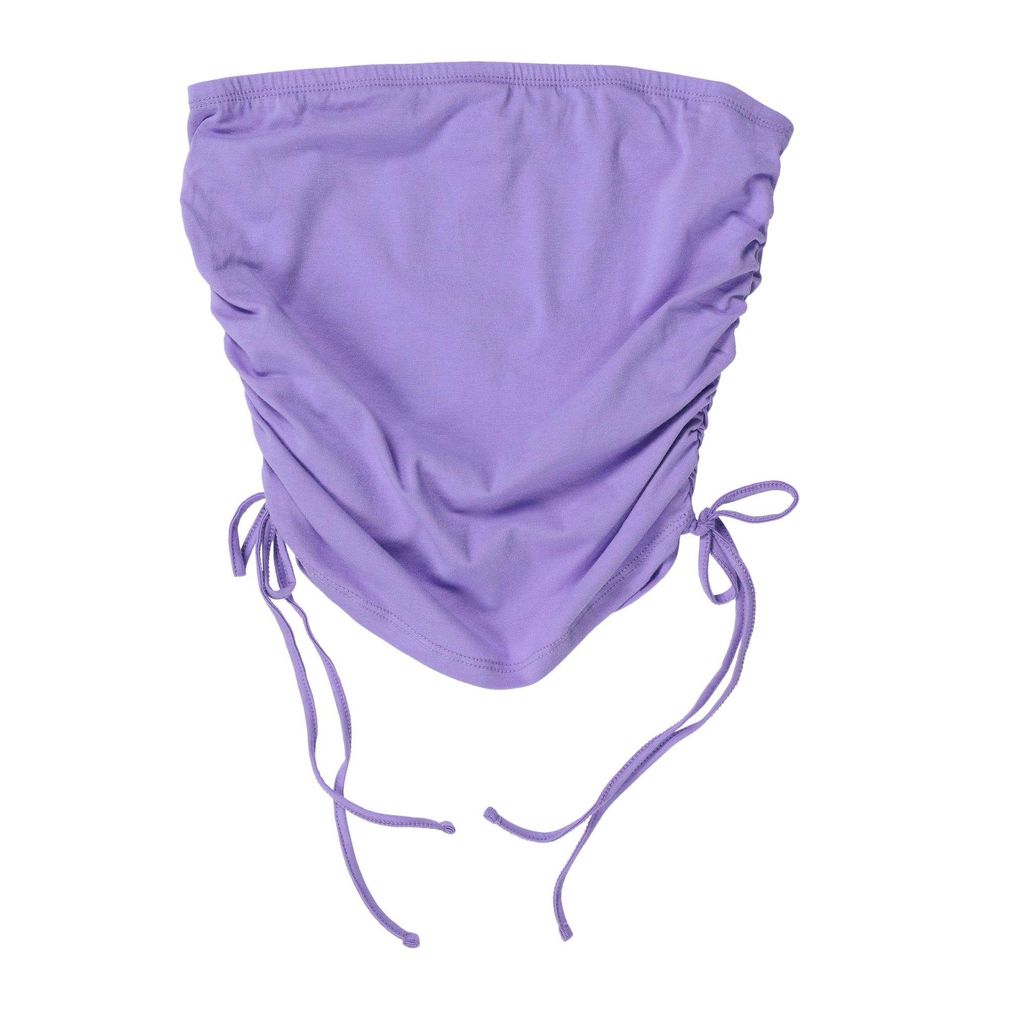 lavender ruched side-tie tube top
