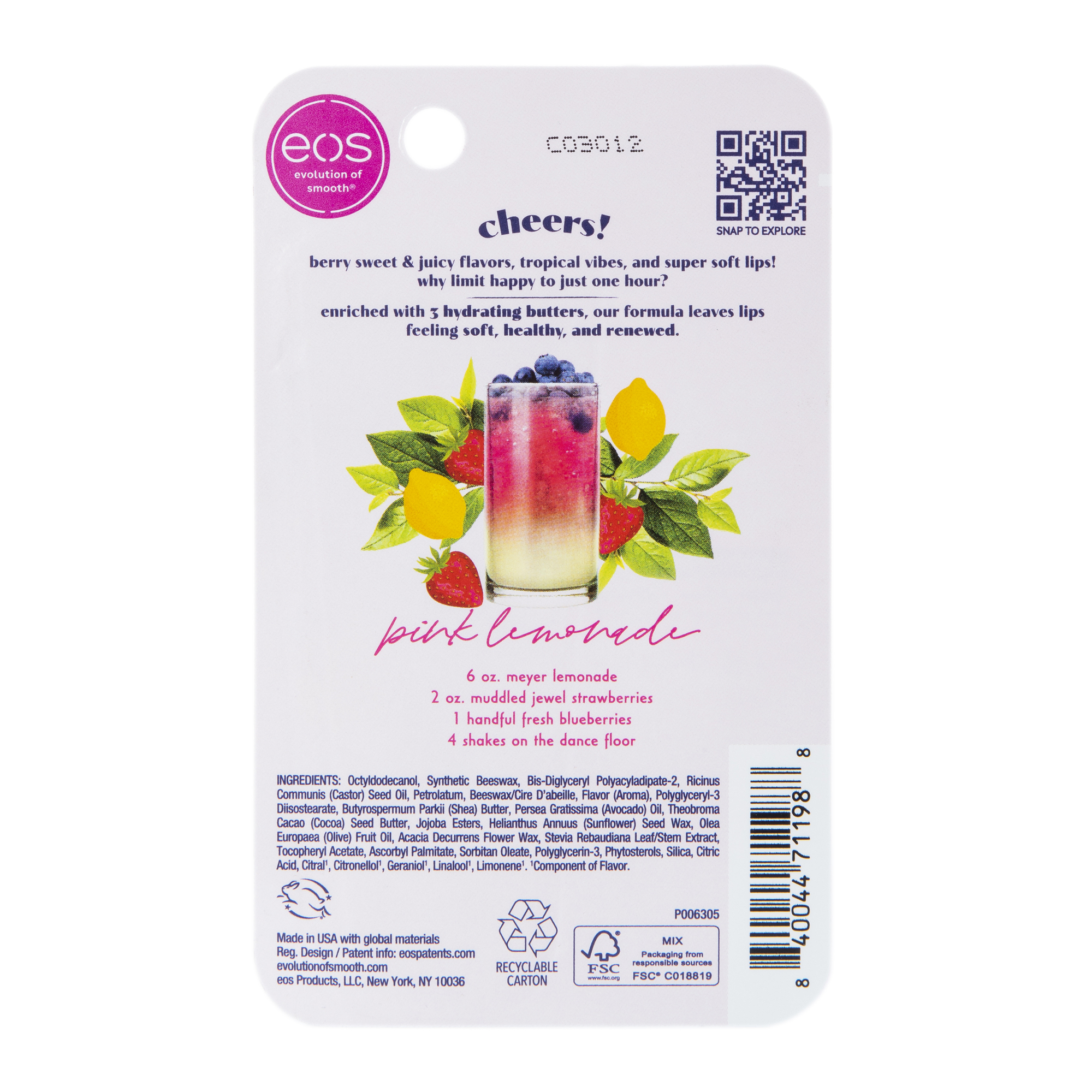 eos® 24 hour moisturize lip balm 0.35 fl.oz